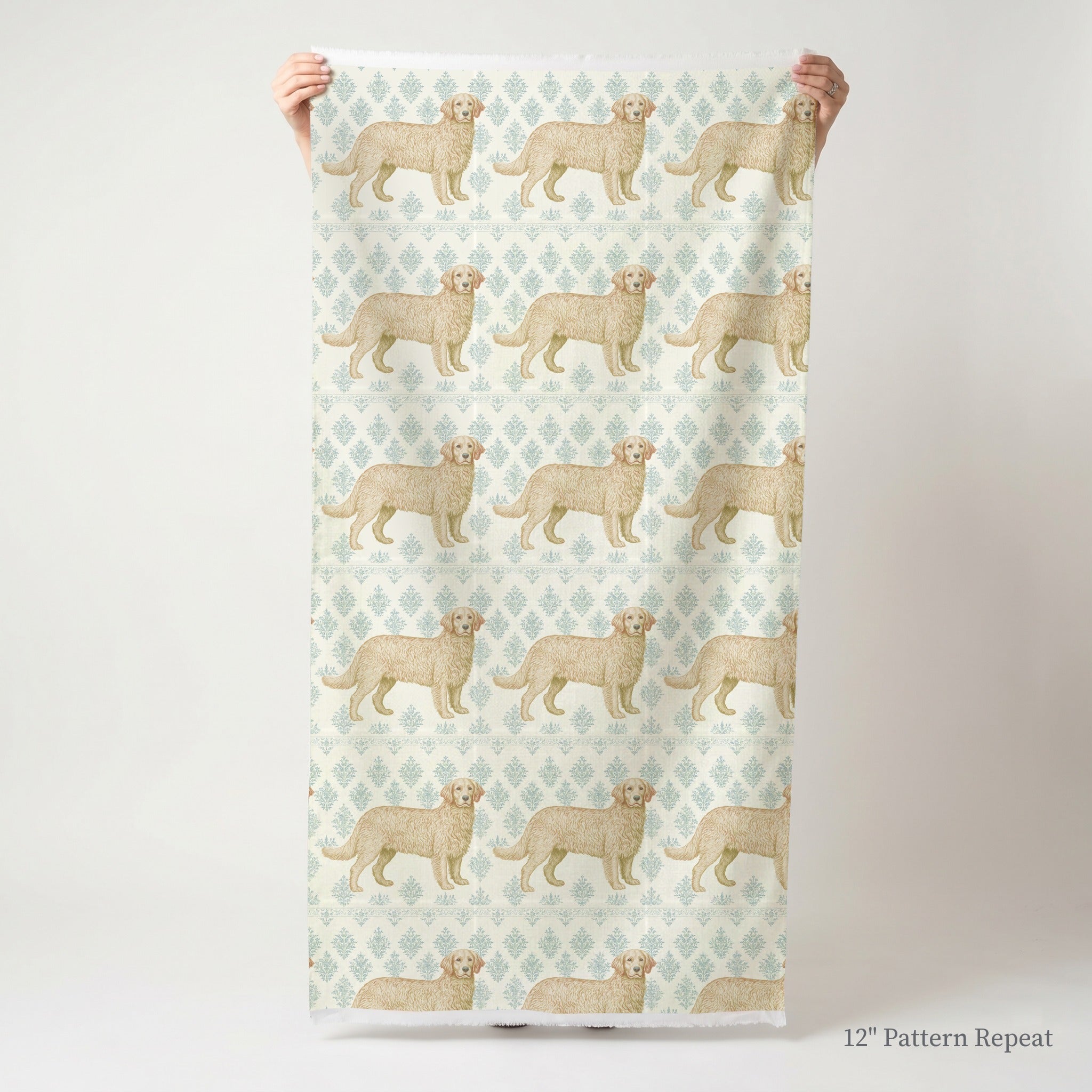 A Golden's Stamps - Fabric - Linen Rowe