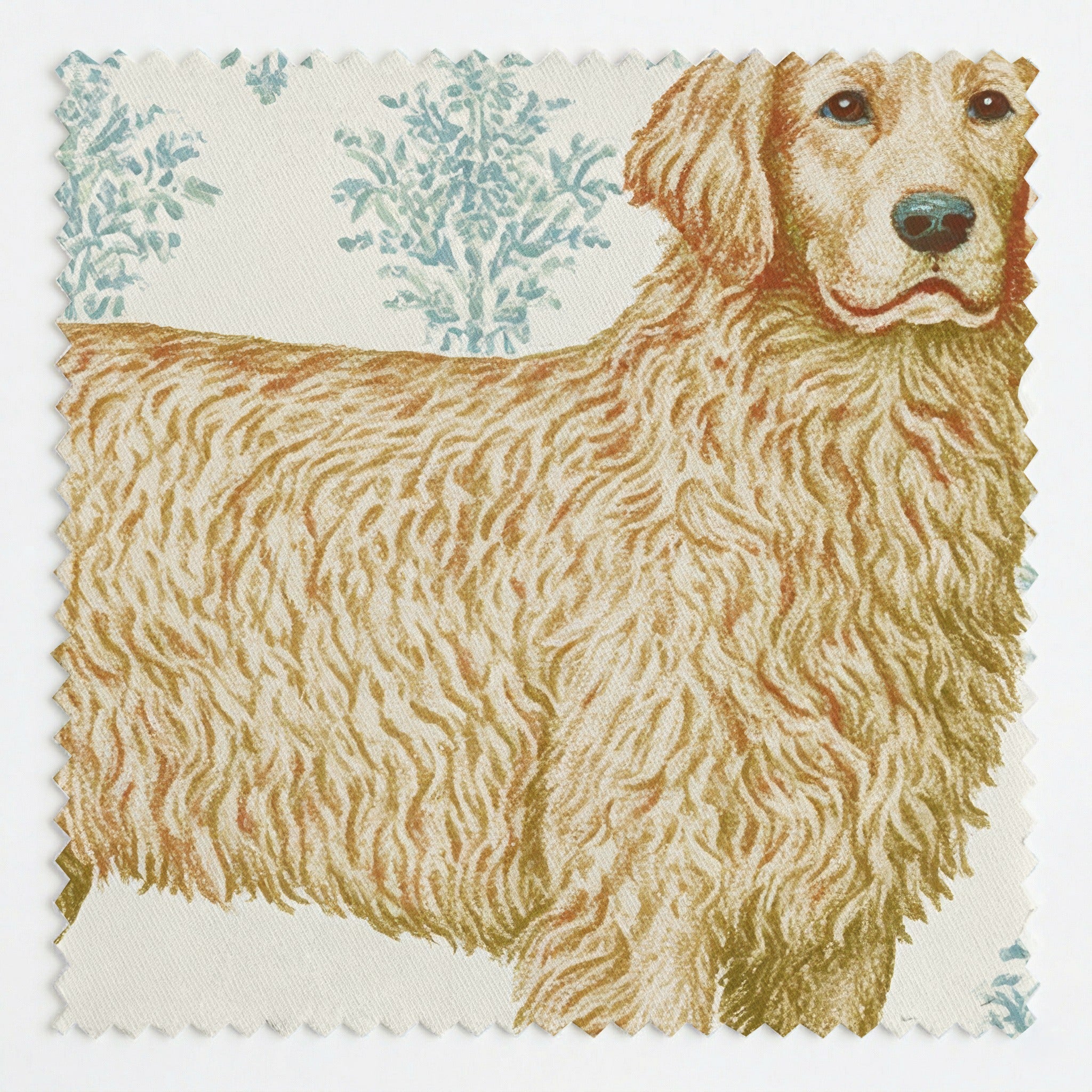 A Golden's Stamps - Fabric - Linen Rowe