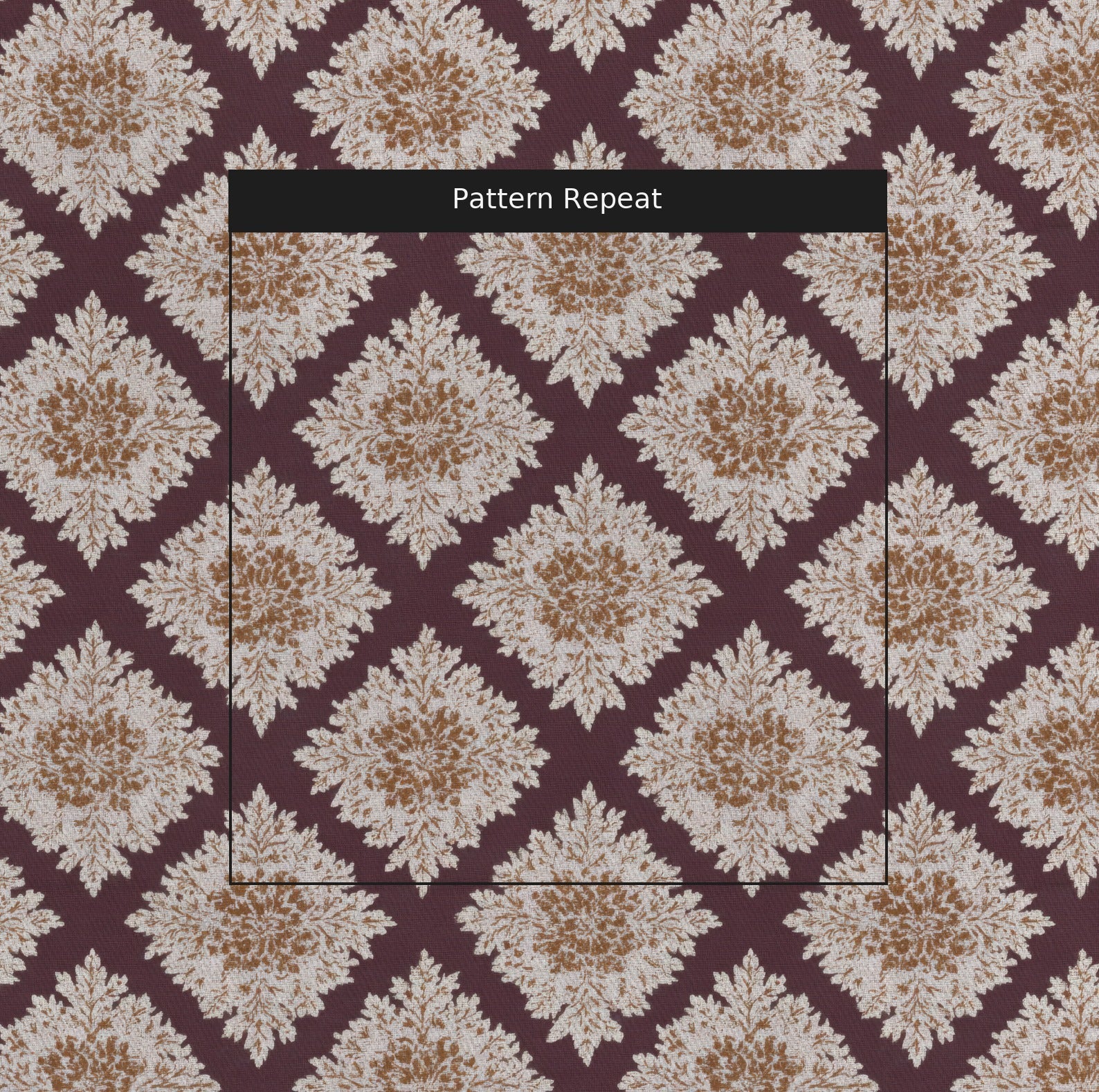 Aged Damask - Fabric - Linen Rowe
