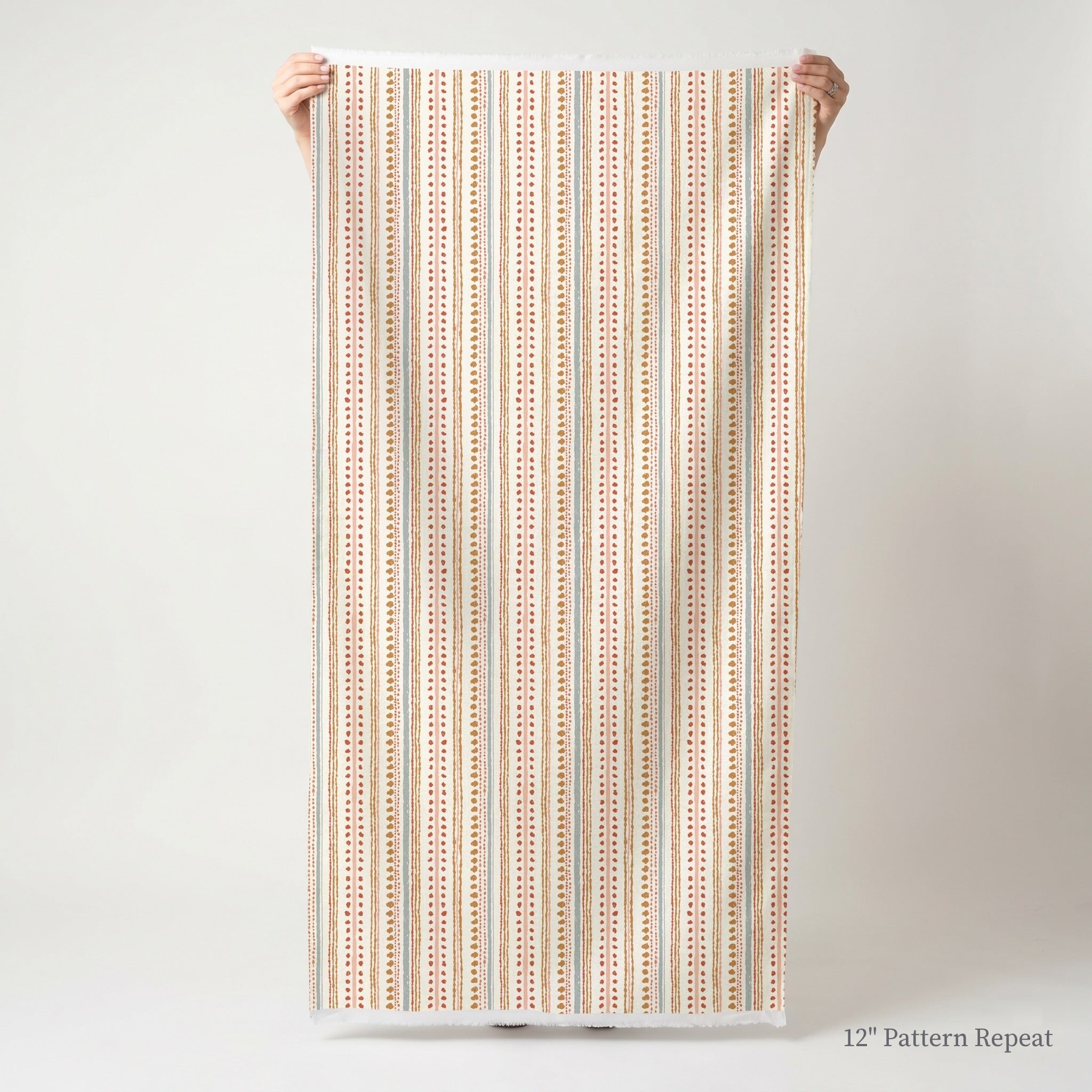 Alex Dot Stripes - Fabric - Linen Rowe