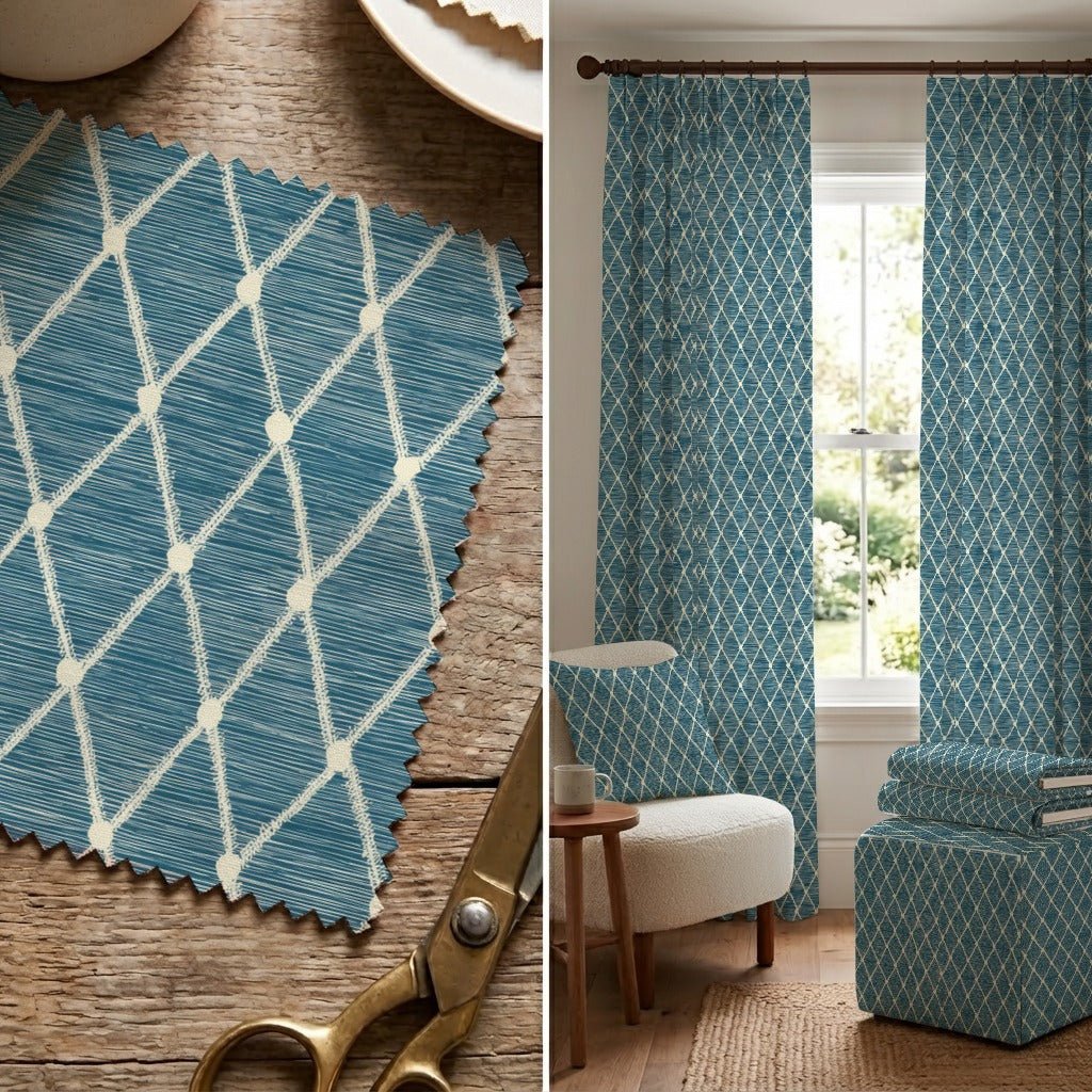 Alexander Diamonds - Fabric - Linen Rowe