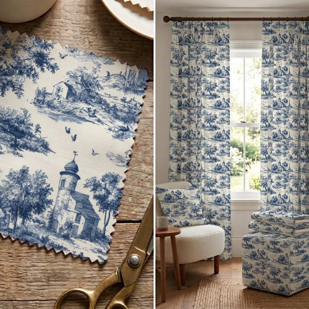 Alexandra Toile - Fabric - Linen Rowe