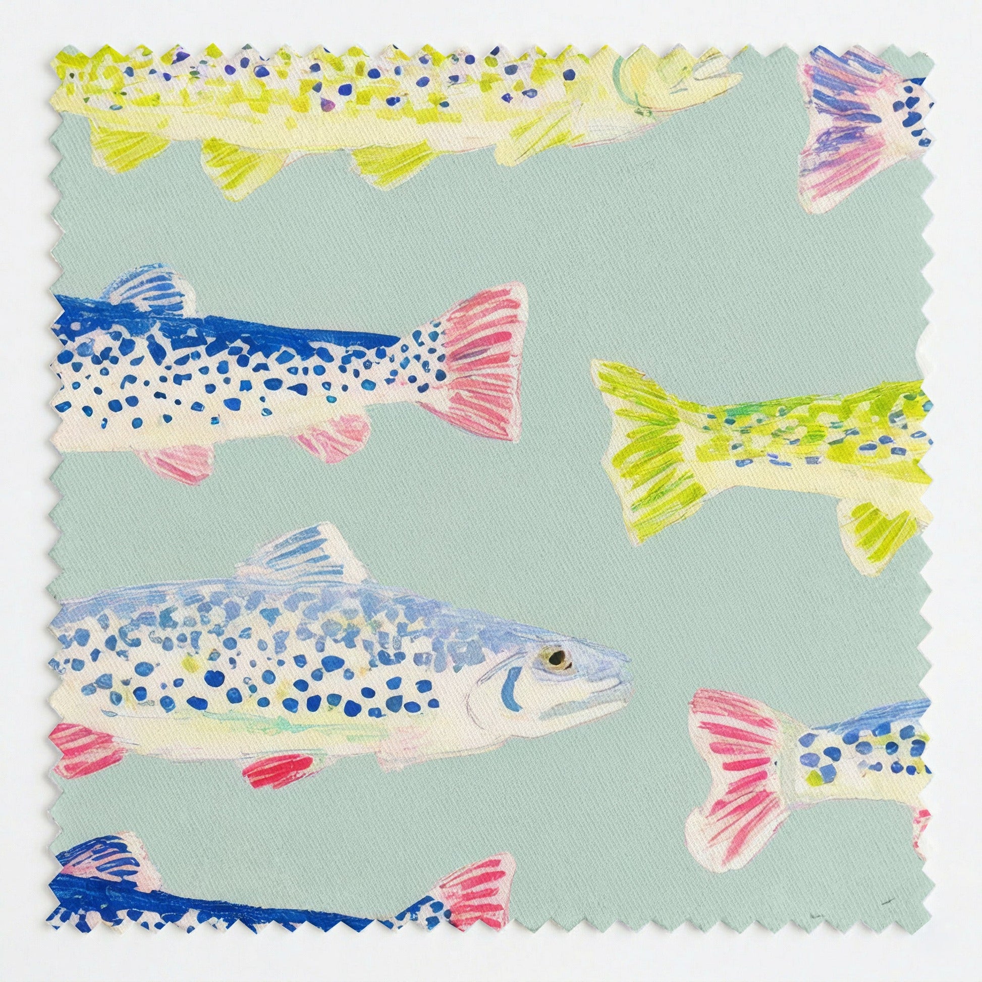 All American Fish - Fabric - Linen Rowe