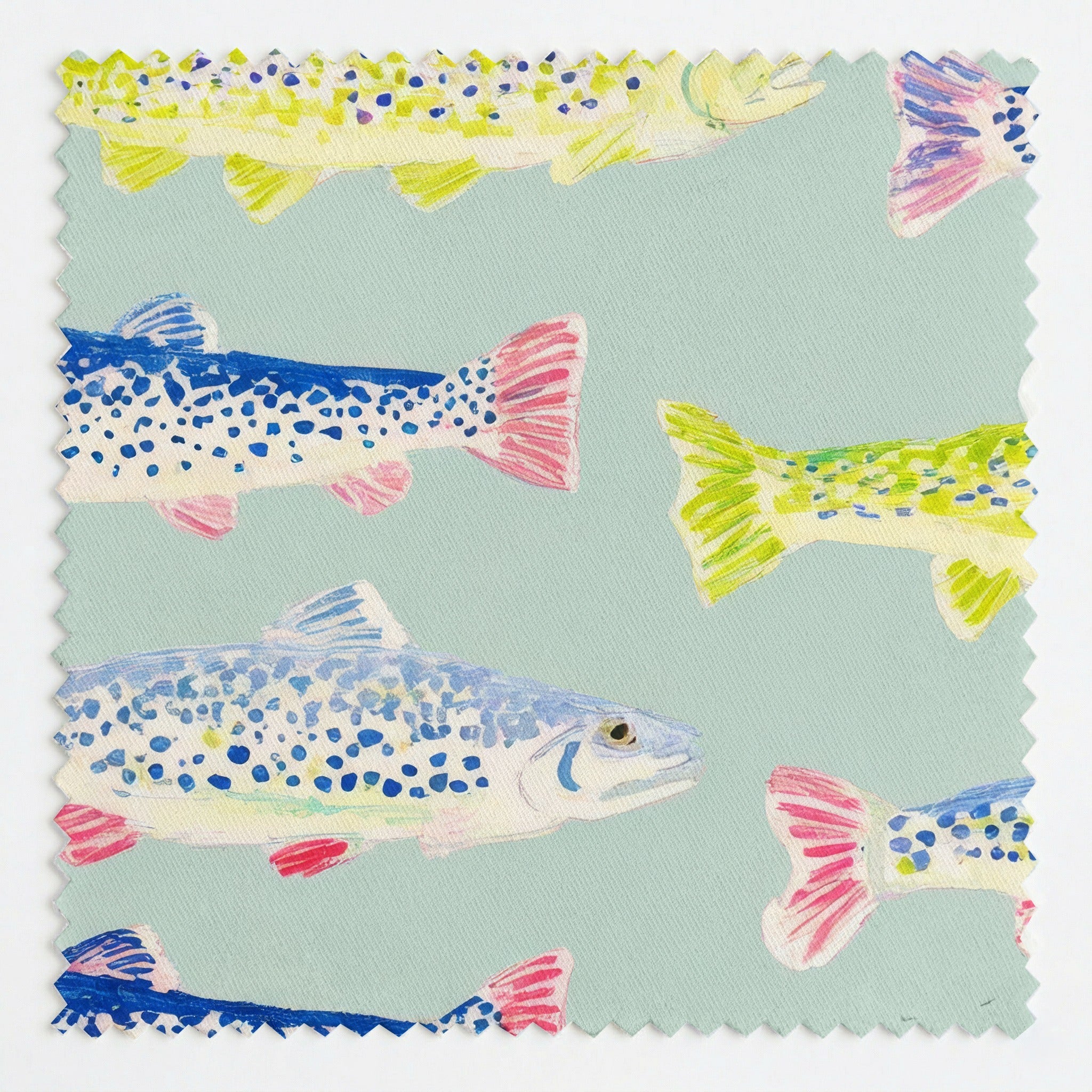 All American Fish - Fabric - Linen Rowe