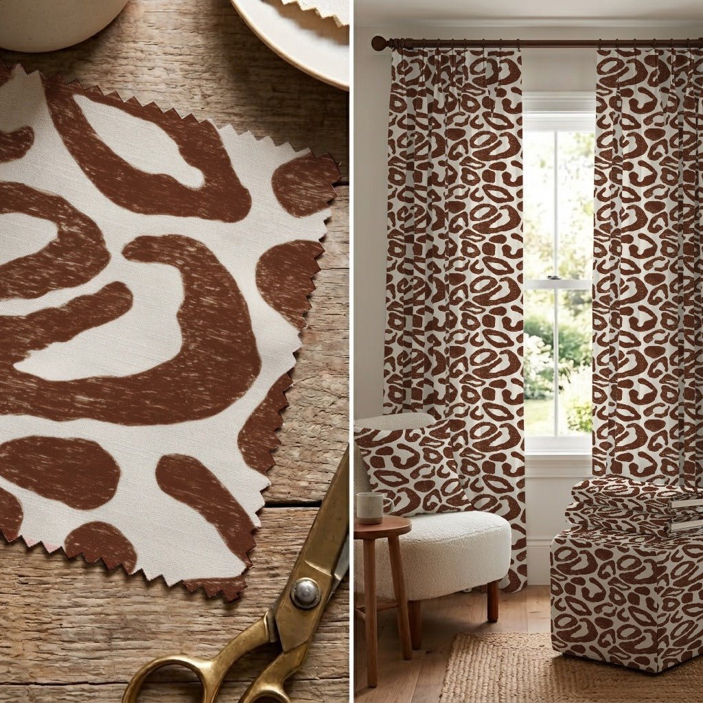 Aman Leopard - Fabric - Linen Rowe