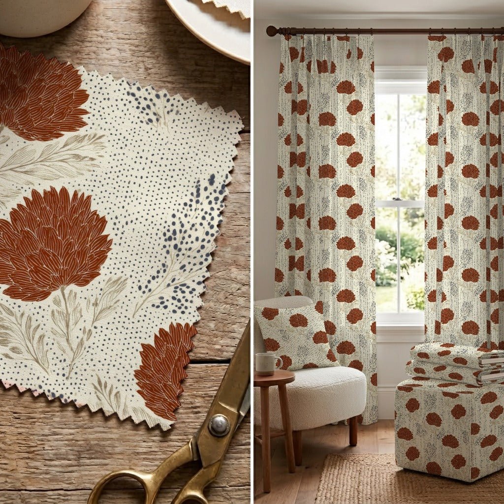 Amelia Blossom - Fabric - Linen Rowe