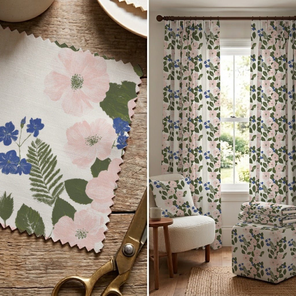 Amelie Blossoms - Fabric - Linen Rowe