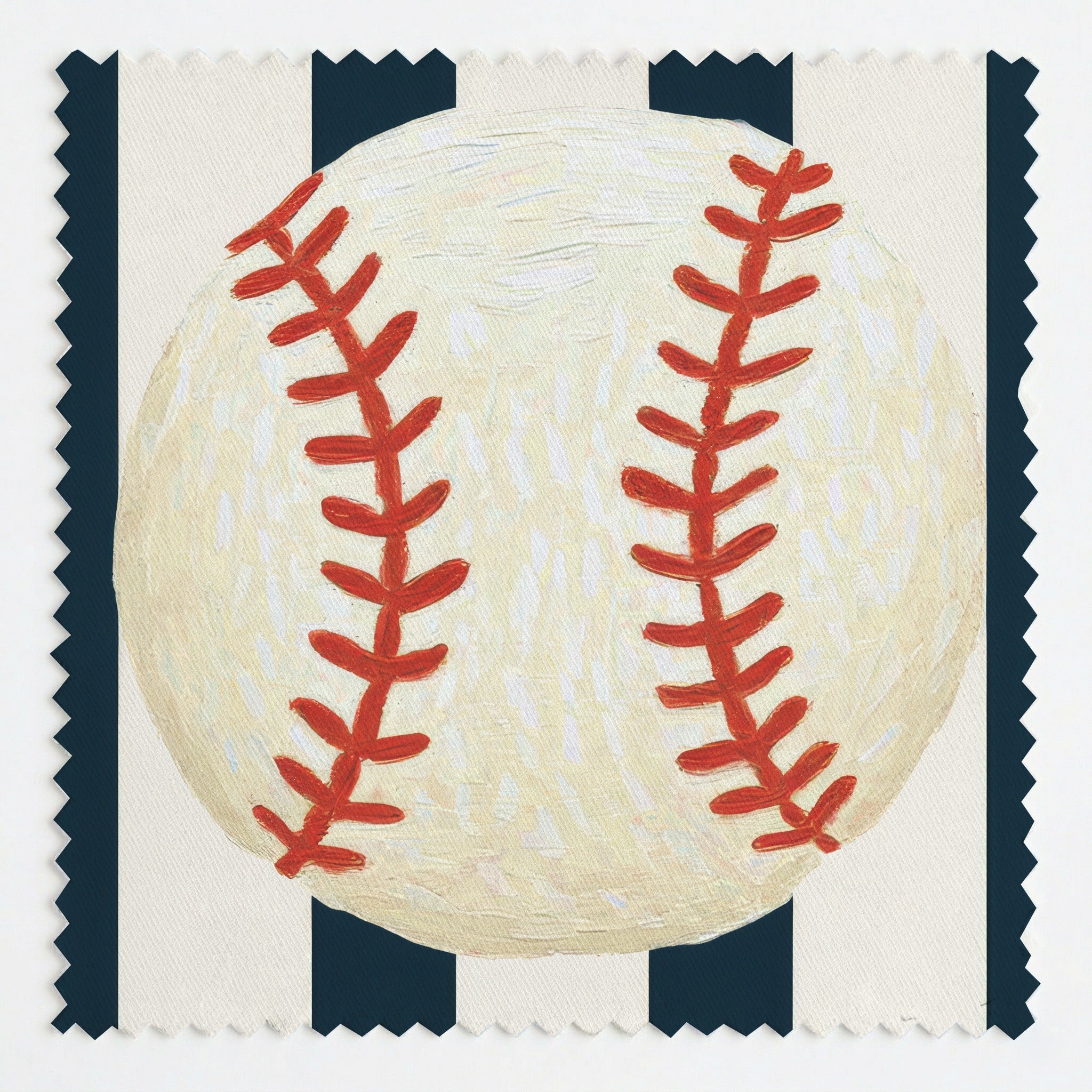 American Baseball Stripe - Fabric - Linen Rowe