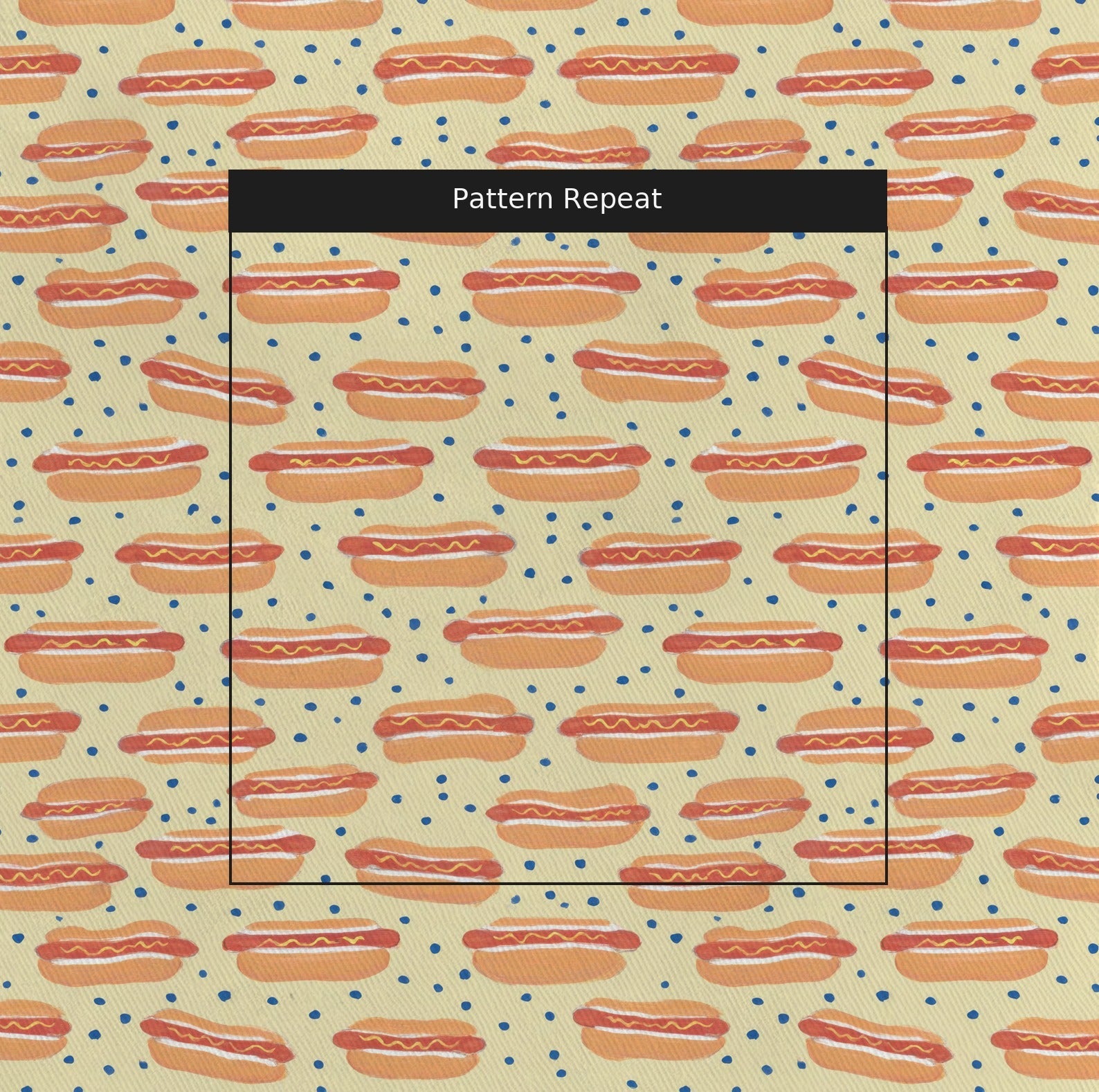American Hot Dog - Fabric - Linen Rowe