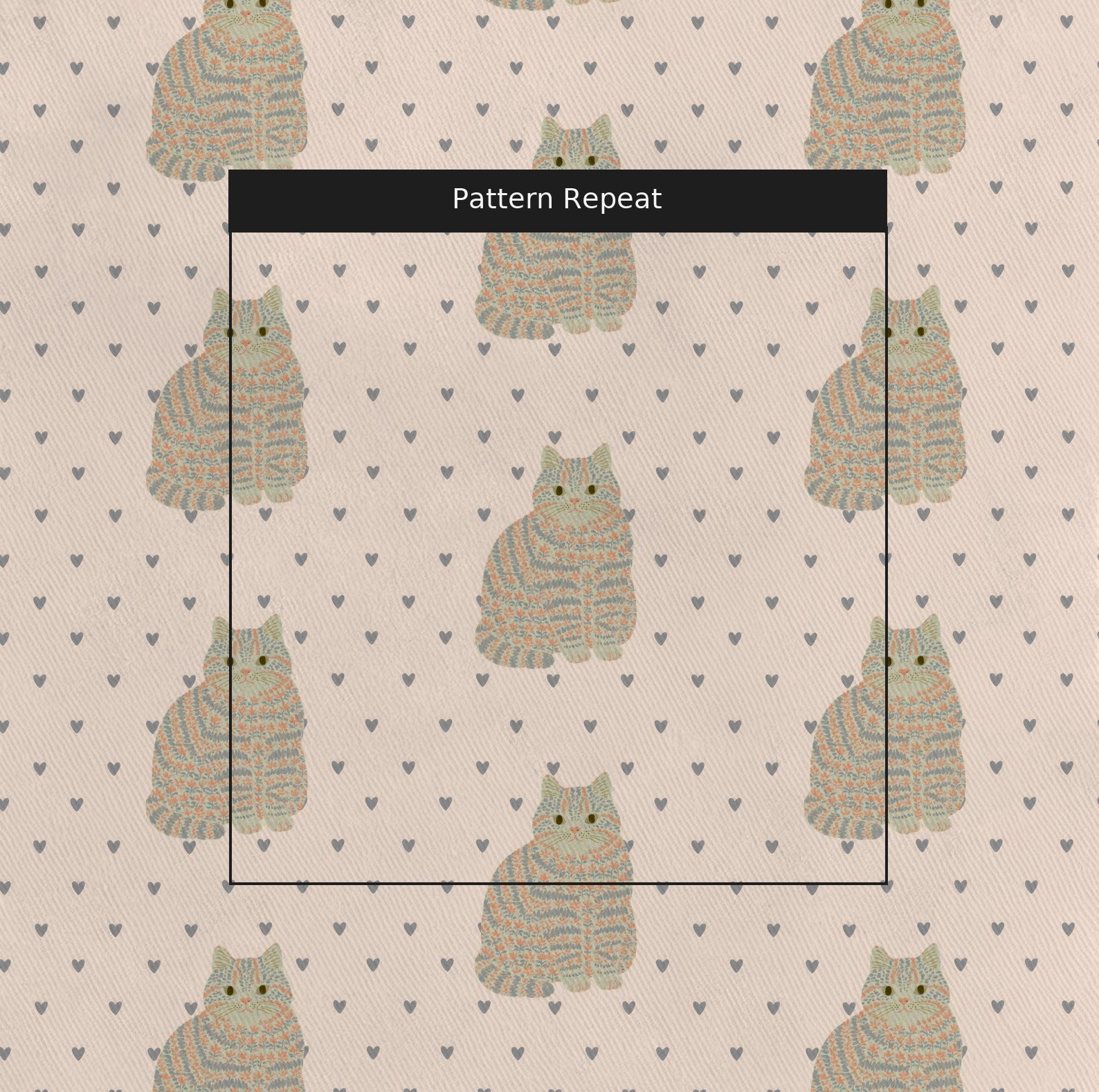 American Shorthair Love - Fabric - Linen Rowe