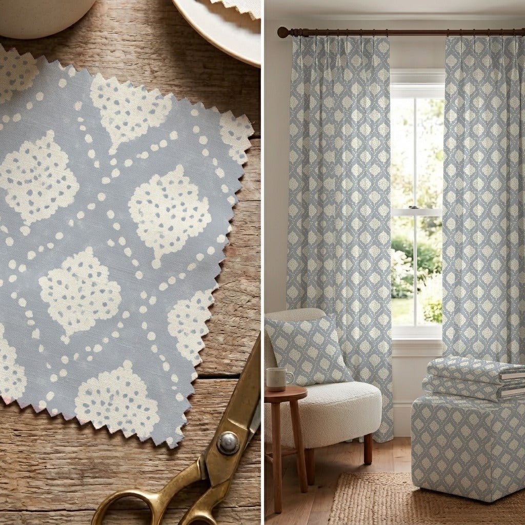Anderson Blue - Fabric - Linen Rowe