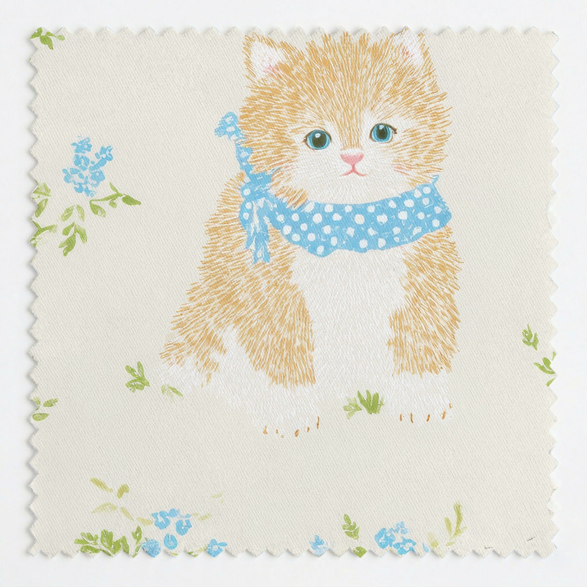 Apple Tabby Cat - Fabric - Linen Rowe