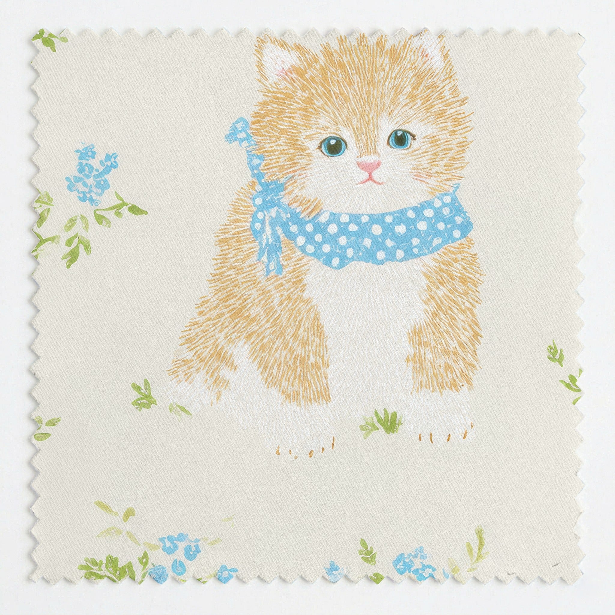 Apple Tabby Cat - Fabric - Linen Rowe