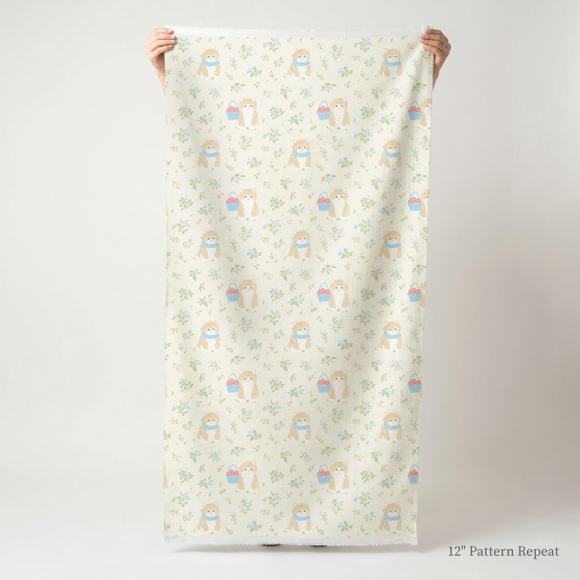 Apple Tabby Cat - Fabric - Linen Rowe