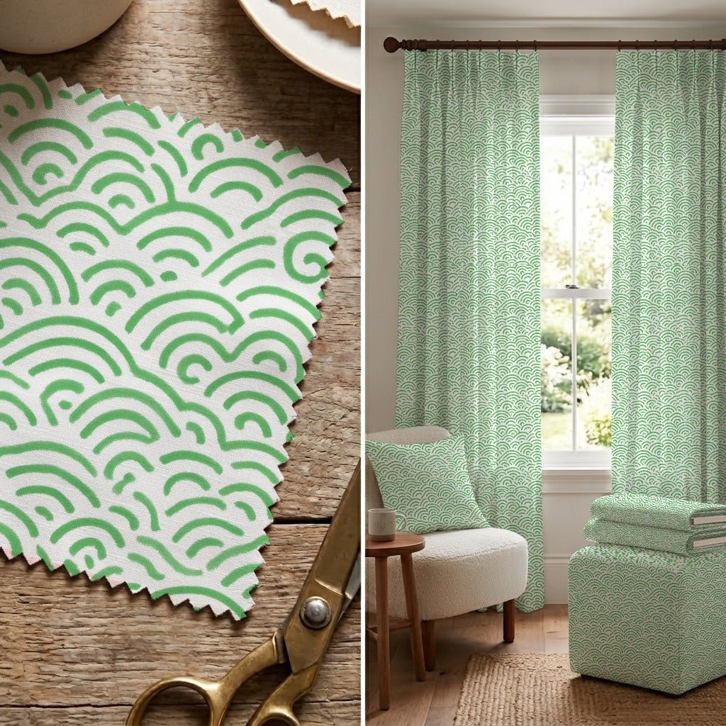 Arlington Waves - Fabric - Linen Rowe