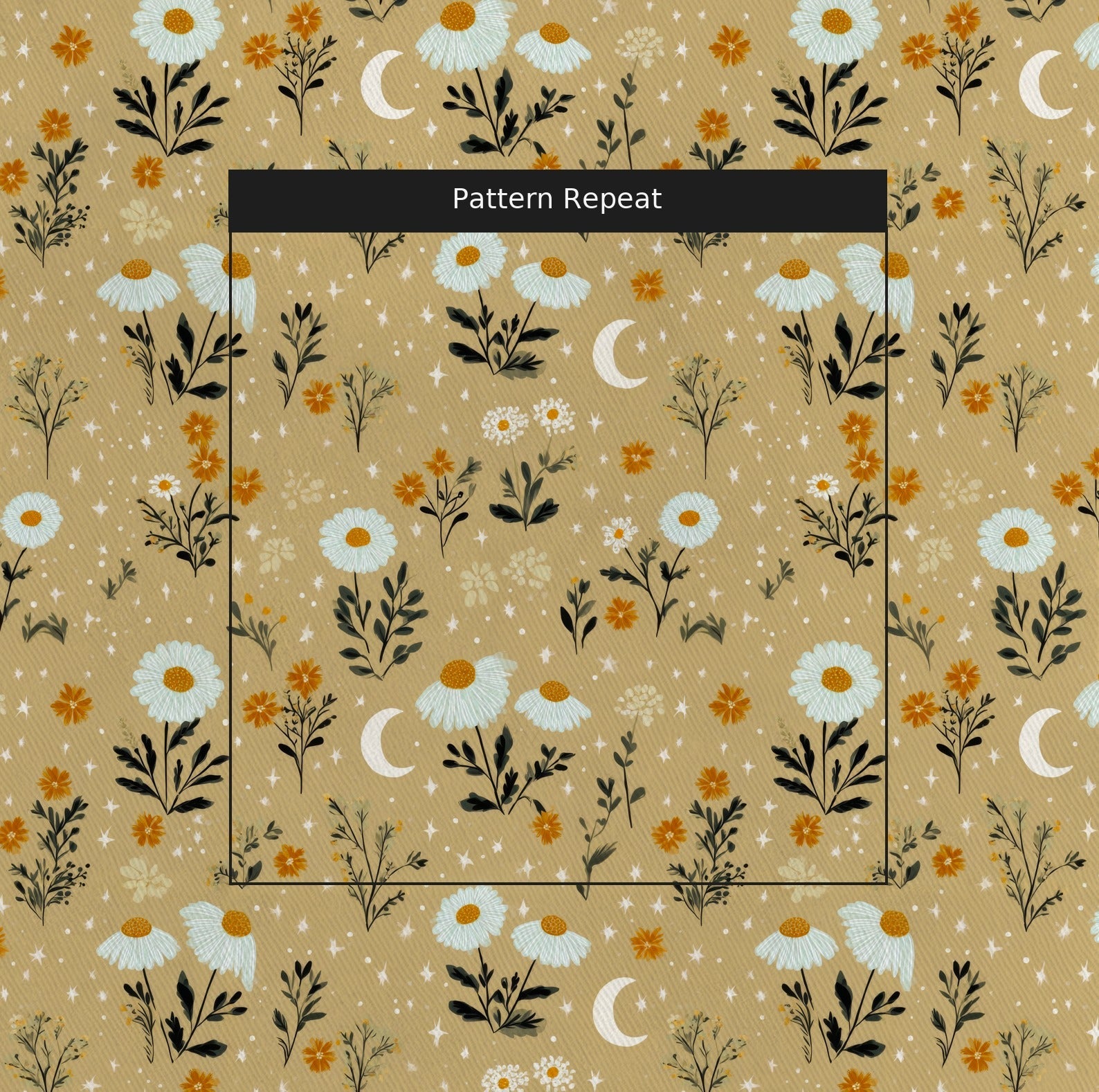 Aster Blooms - Fabric - Linen Rowe