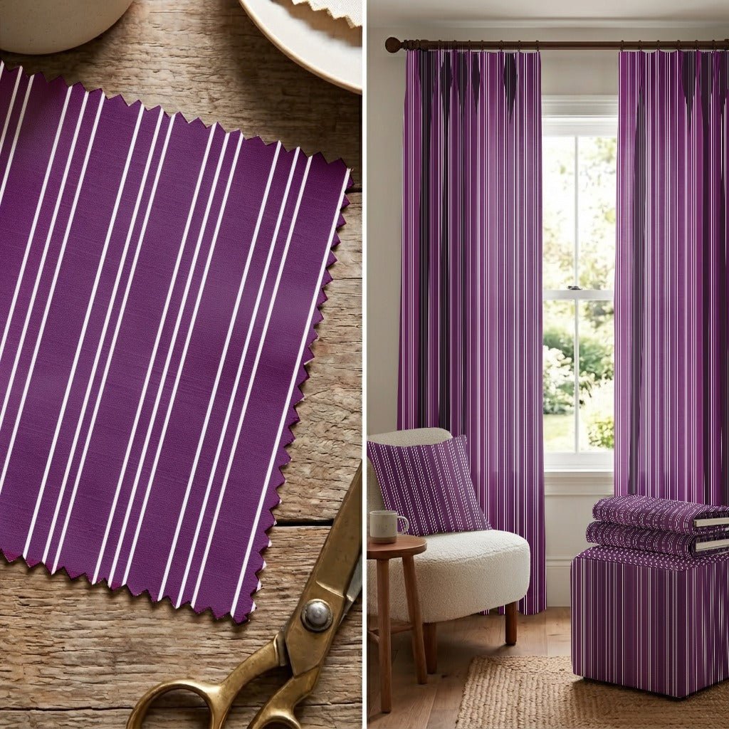 Aubergine - Fabric - Linen Rowe