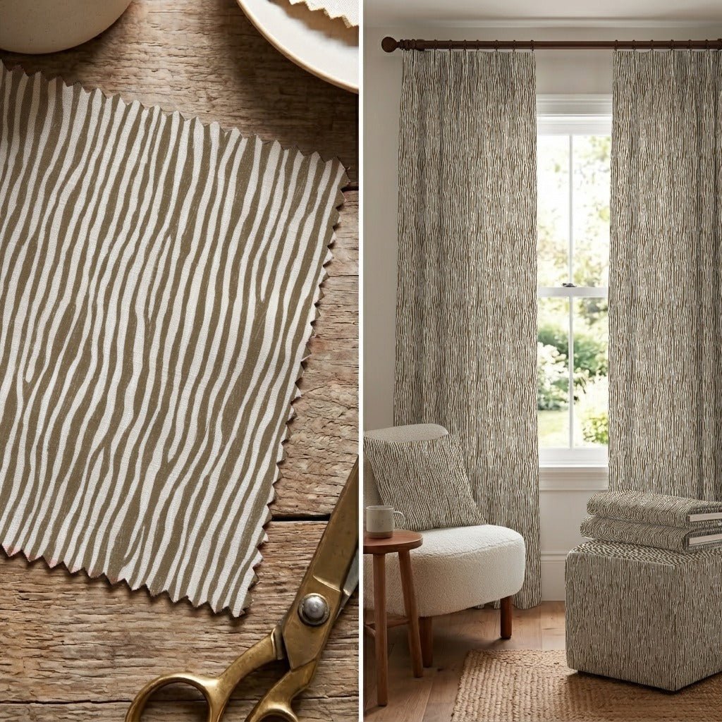 Aurora Stripes - Fabric - Linen Rowe