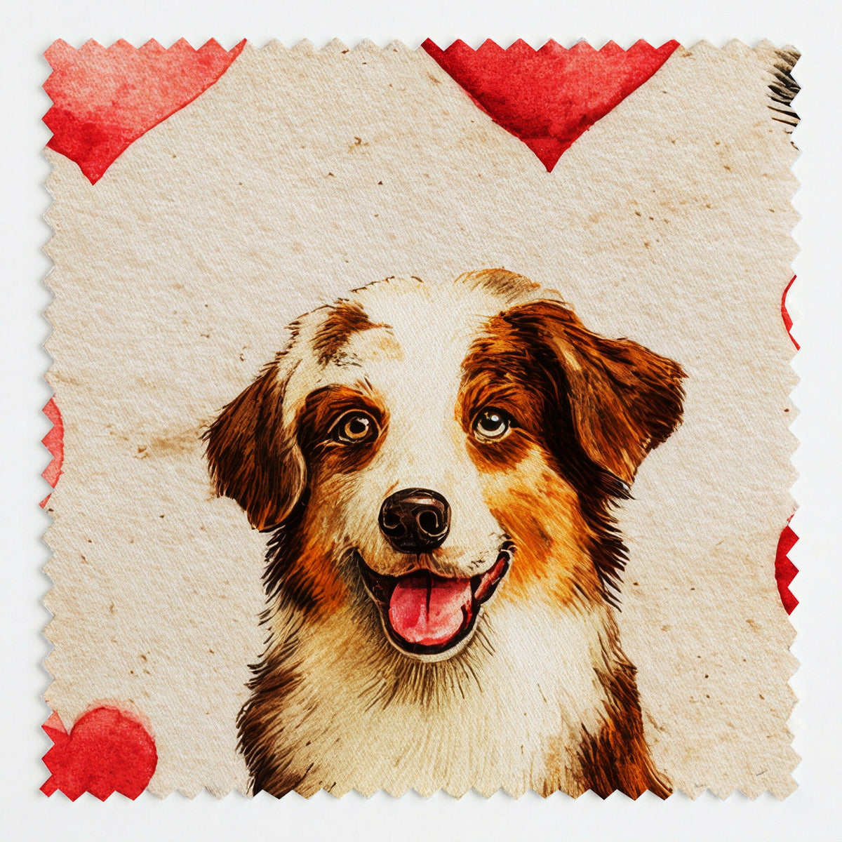 Australian Shepherd Sweetheart - Fabric - Linen Rowe