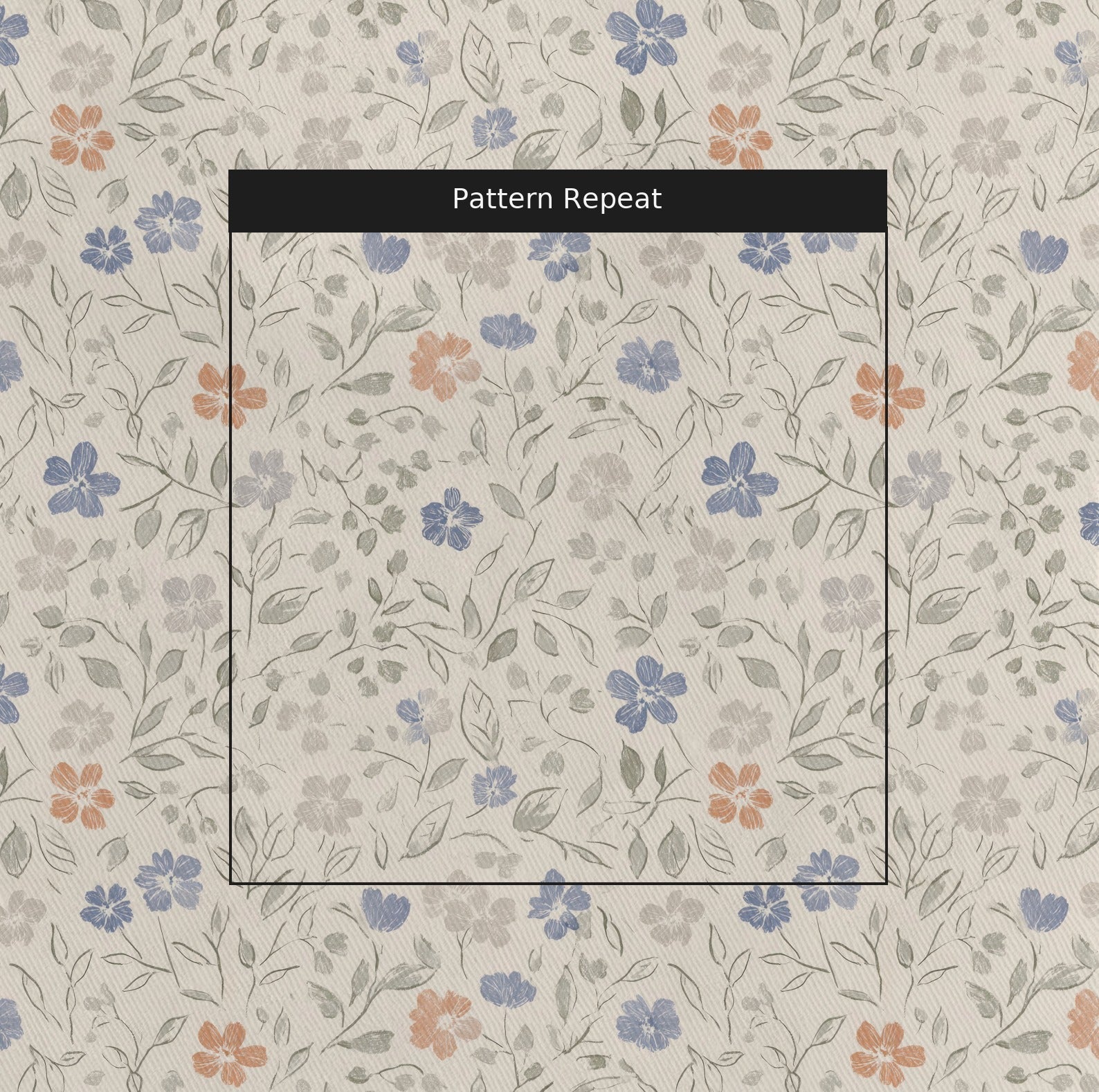 Avery Floral - Fabric - Linen Rowe