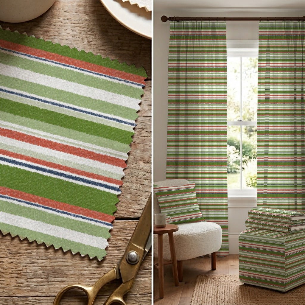 Aviana Stripes - Fabric - Linen Rowe