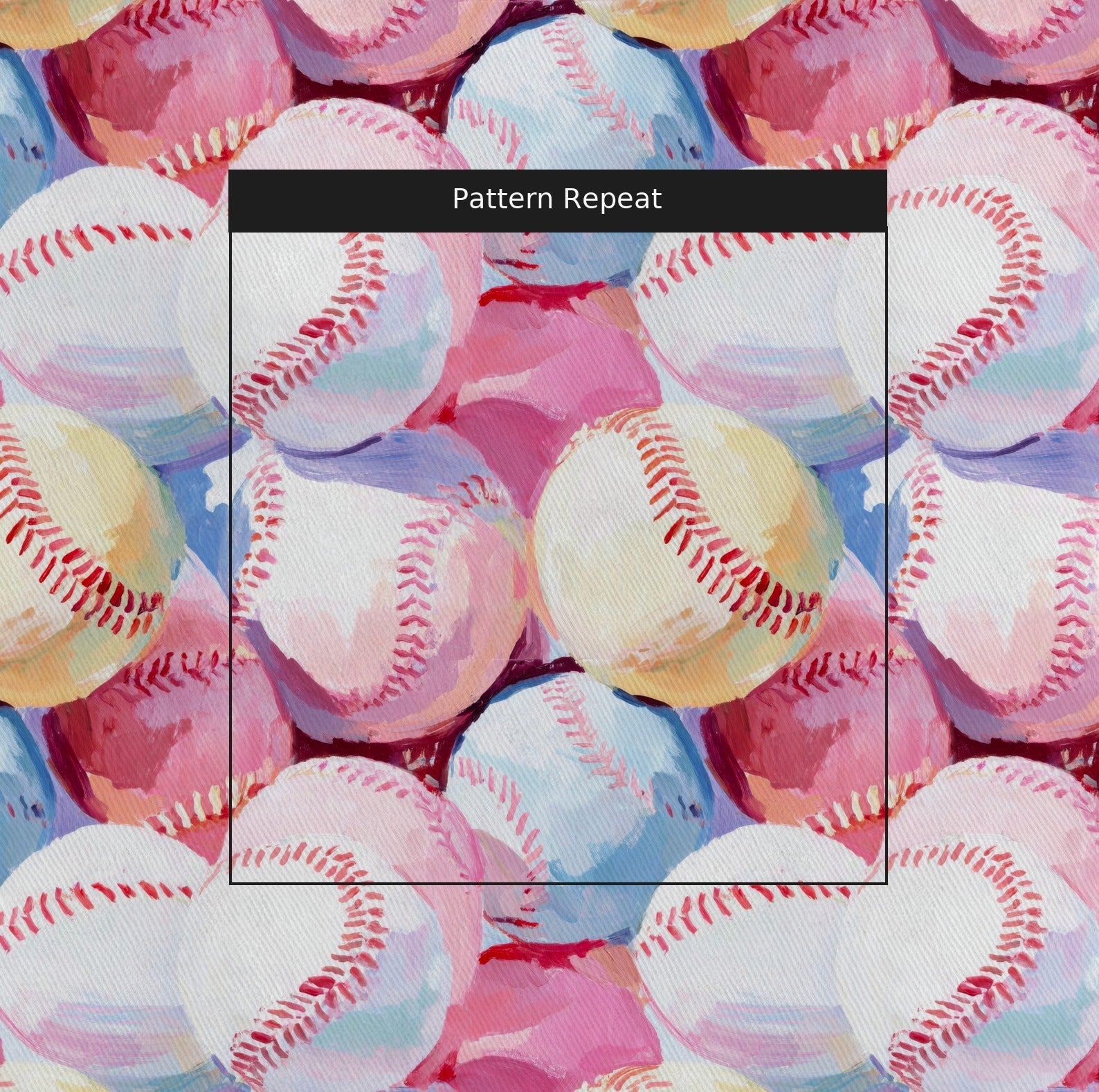 Baseball Huddle - Fabric - Linen Rowe