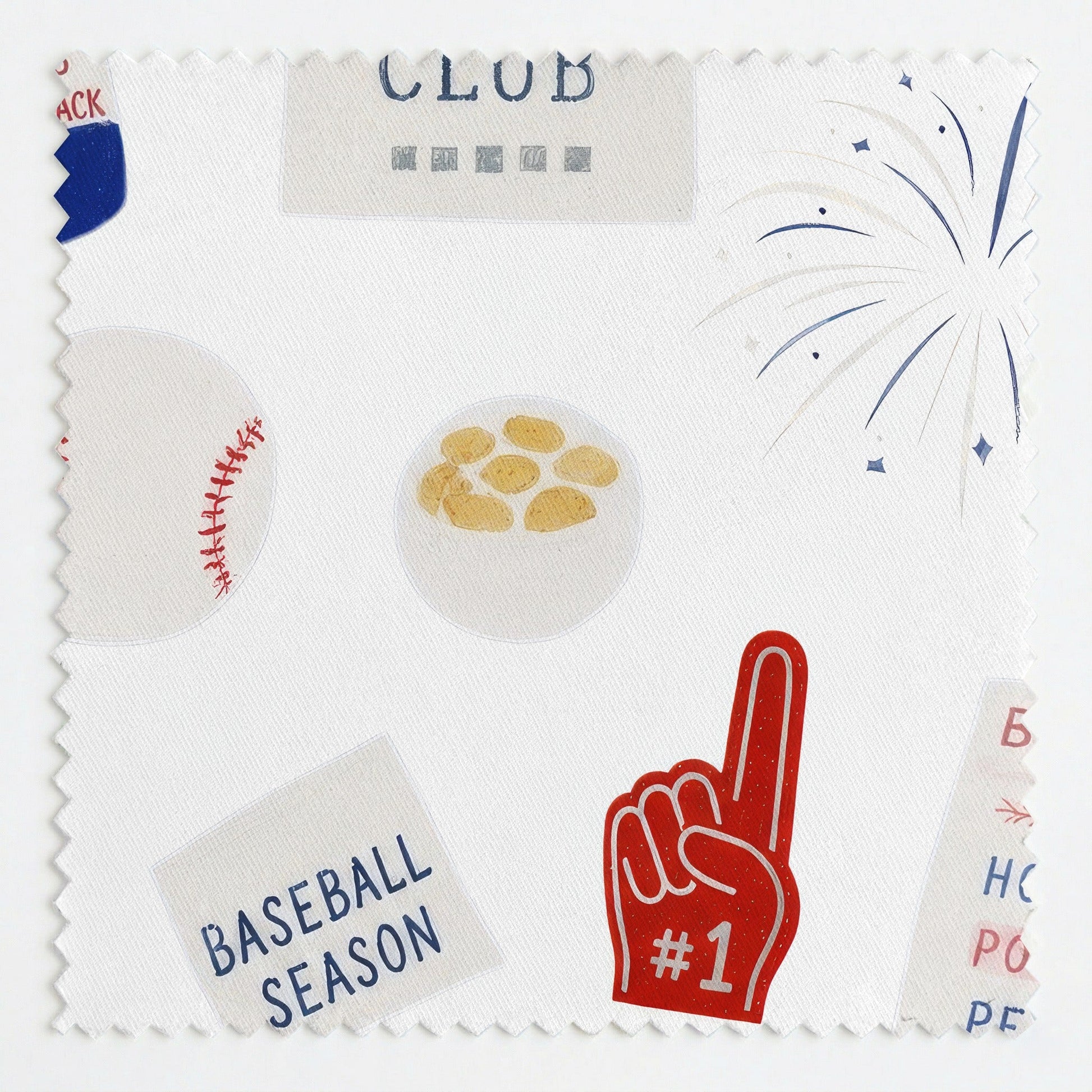 Baseball Trinkets - Fabric - Linen Rowe