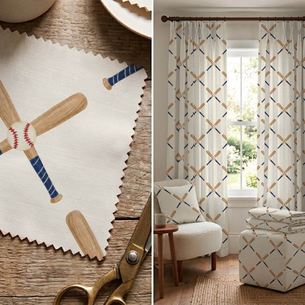 Baseball X - Fabric - Linen Rowe