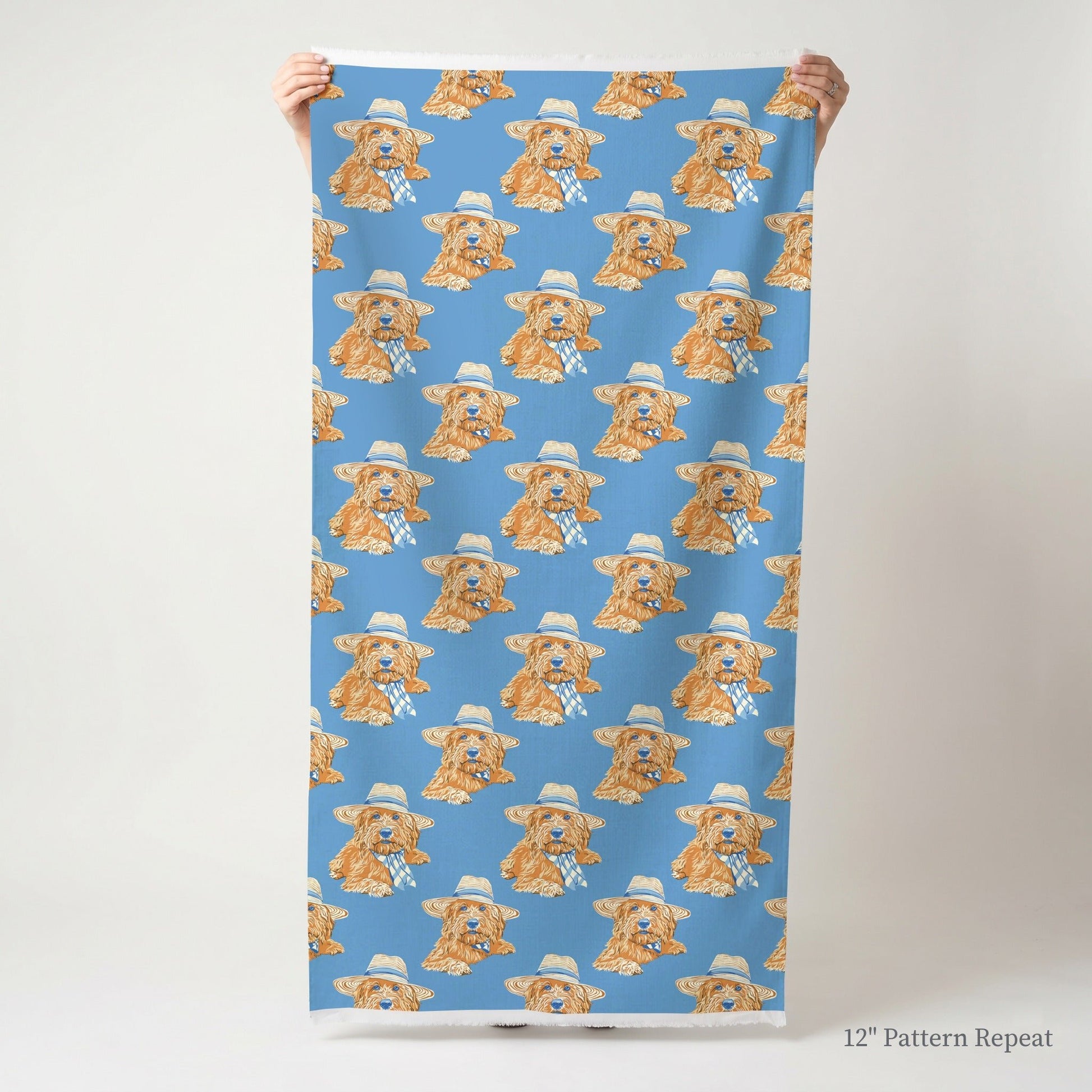 Beach Goldendoodle - Fabric - Linen Rowe