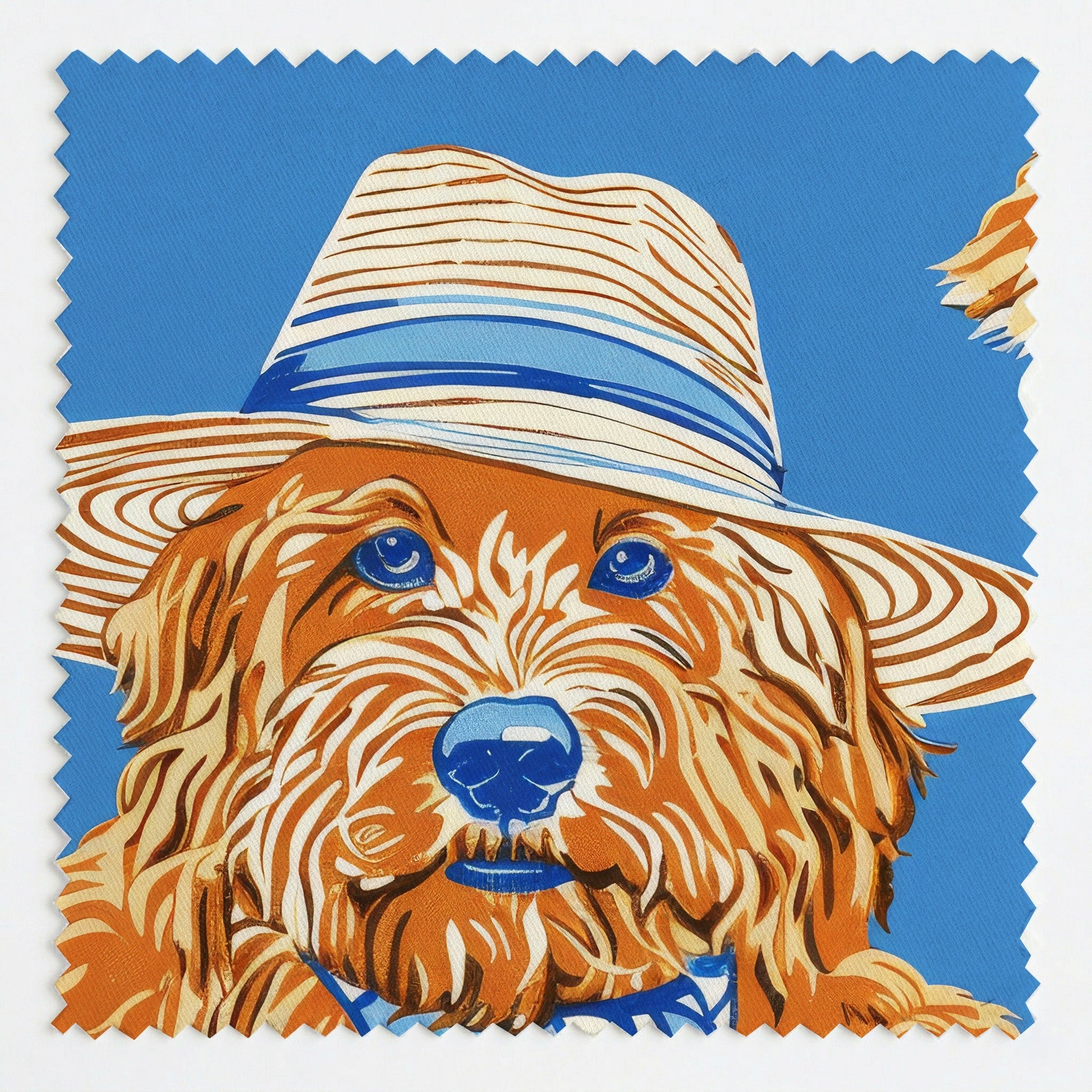 Beach Goldendoodle - Fabric - Linen Rowe