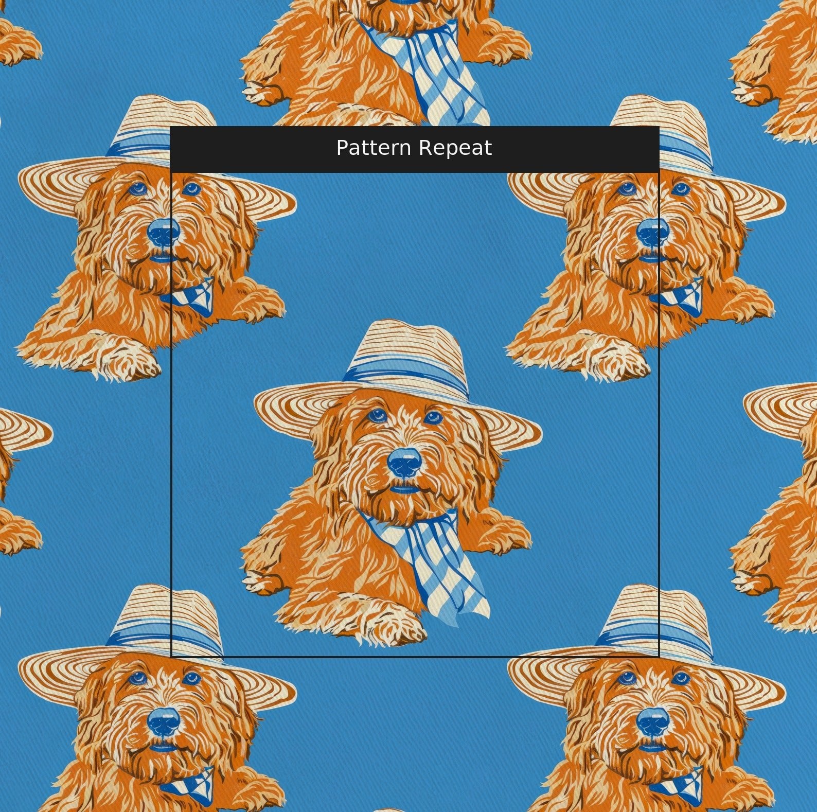 Beach Goldendoodle - Fabric - Linen Rowe