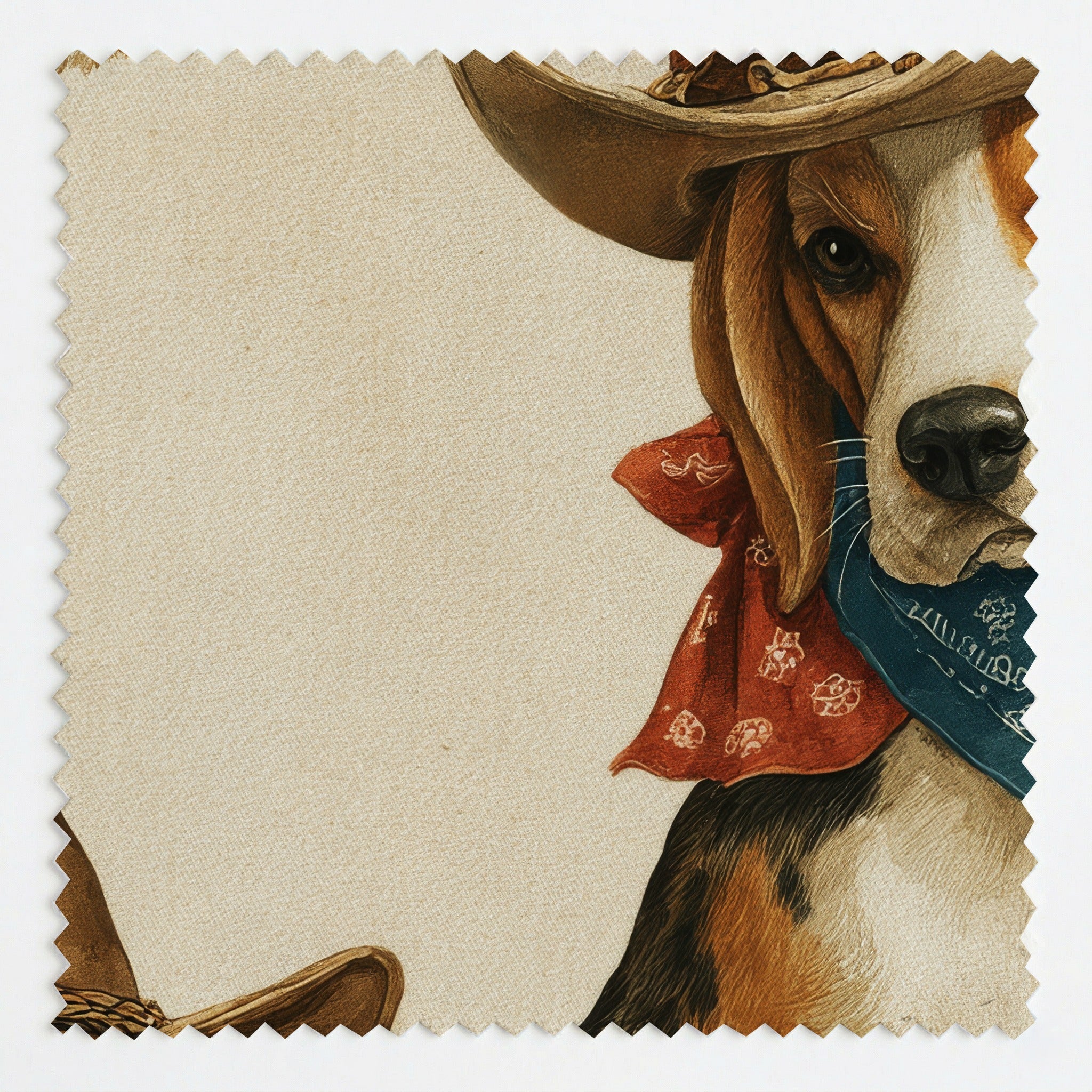 Beagle Rodeo - Fabric - Linen Rowe