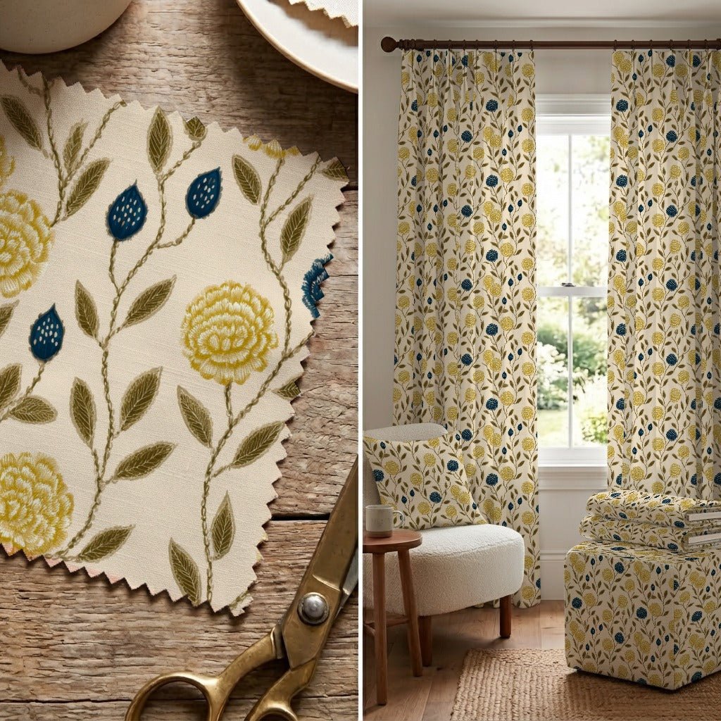 Beckett Blooms - Fabric - Linen Rowe
