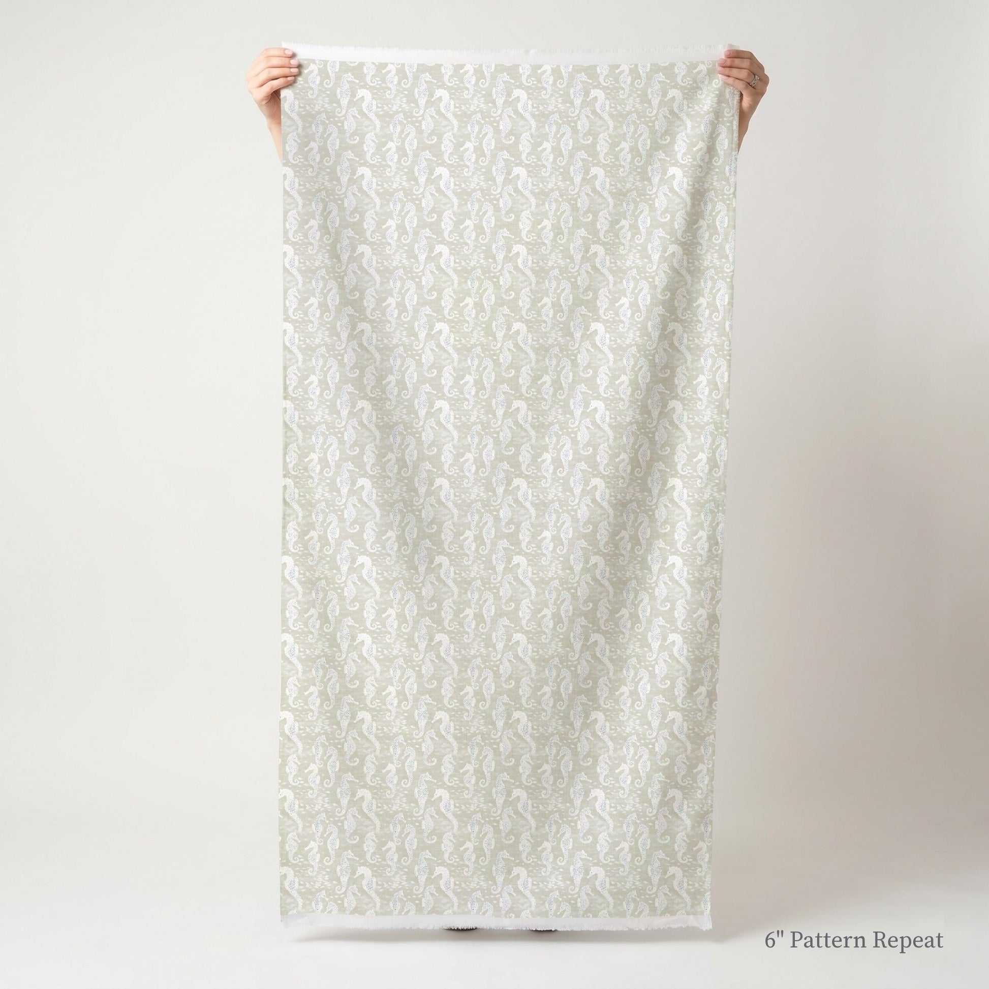 Beige Sea Horse - Fabric - Linen Rowe