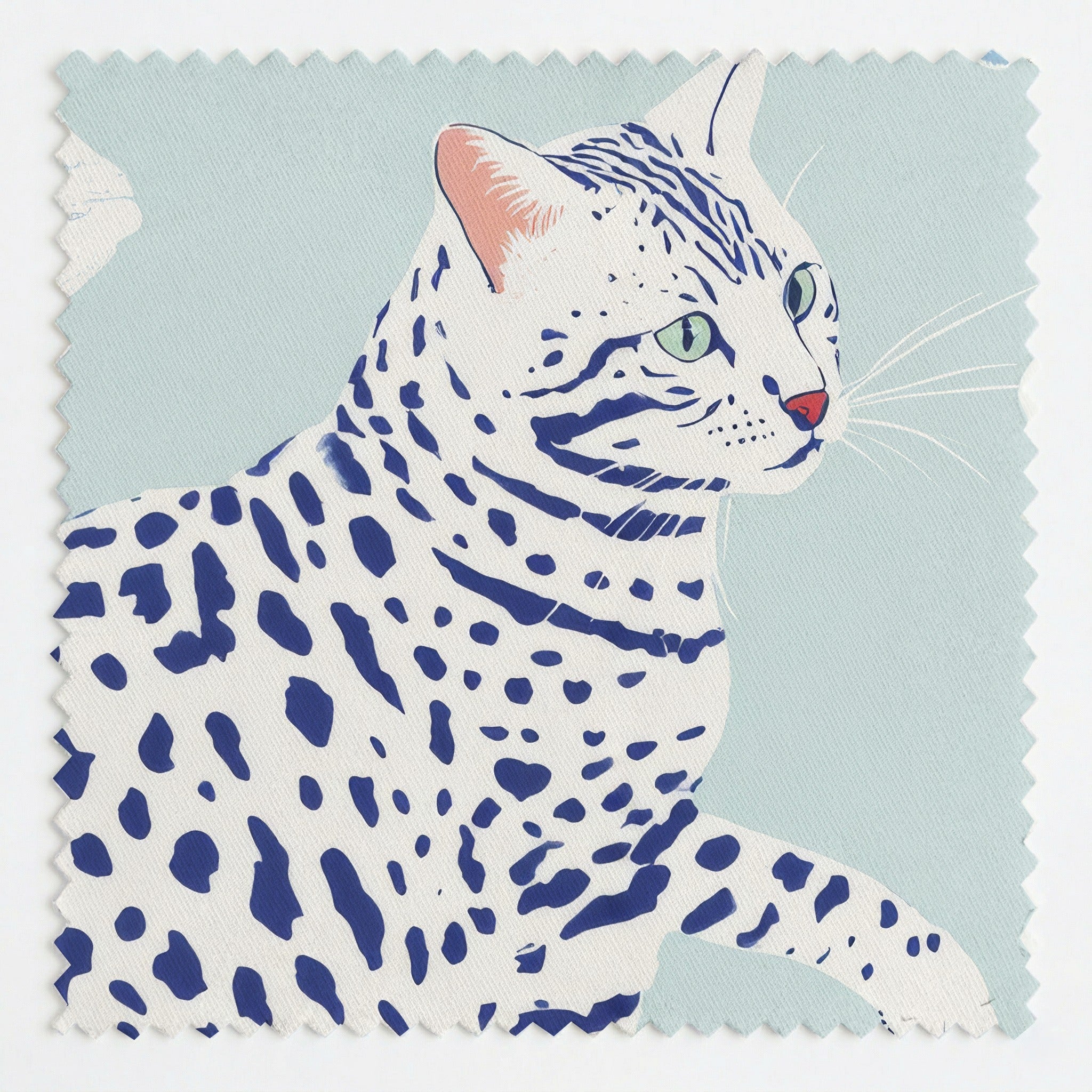 Bengal with Fish - Fabric - Linen Rowe