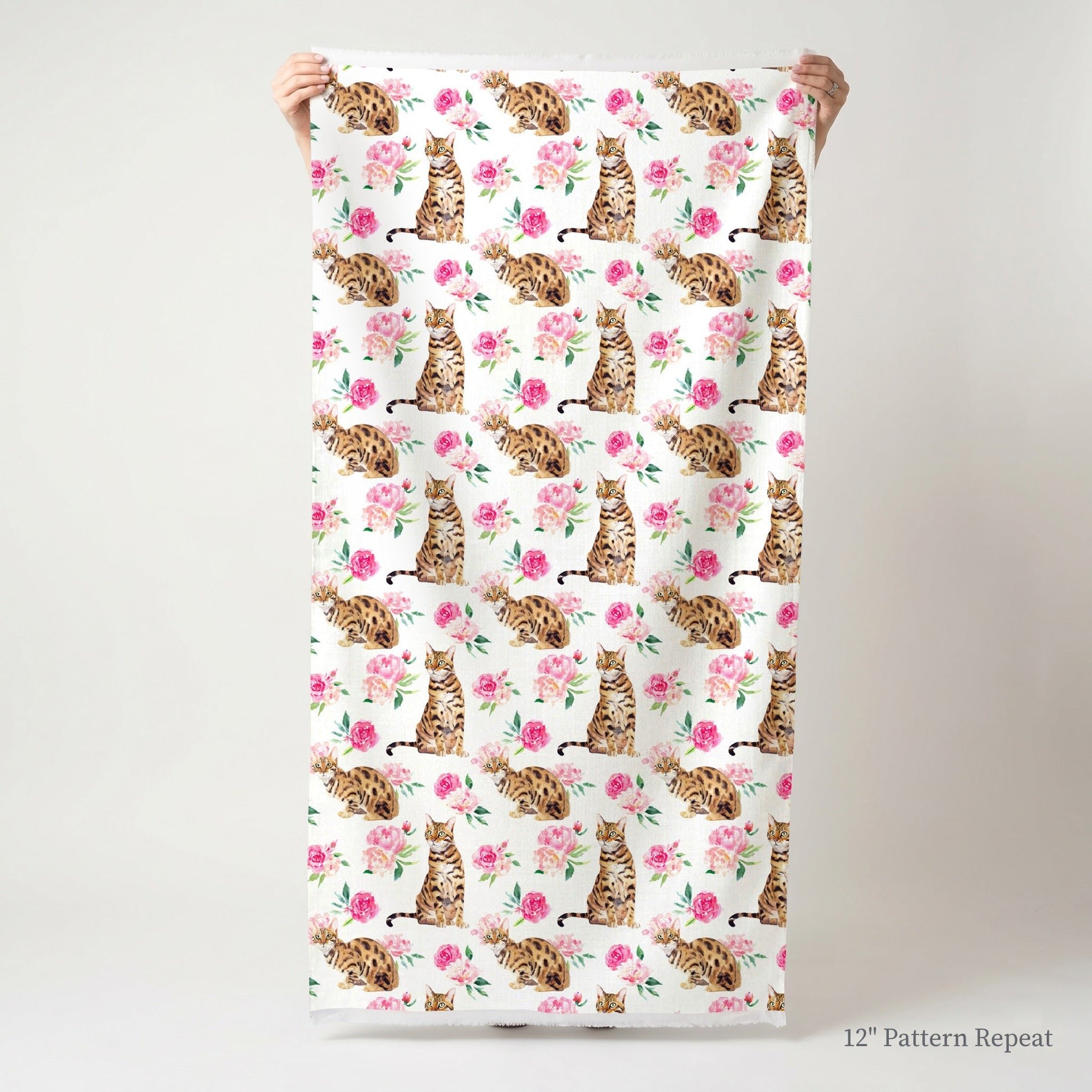 Bengals and Florals - Fabric - Linen Rowe
