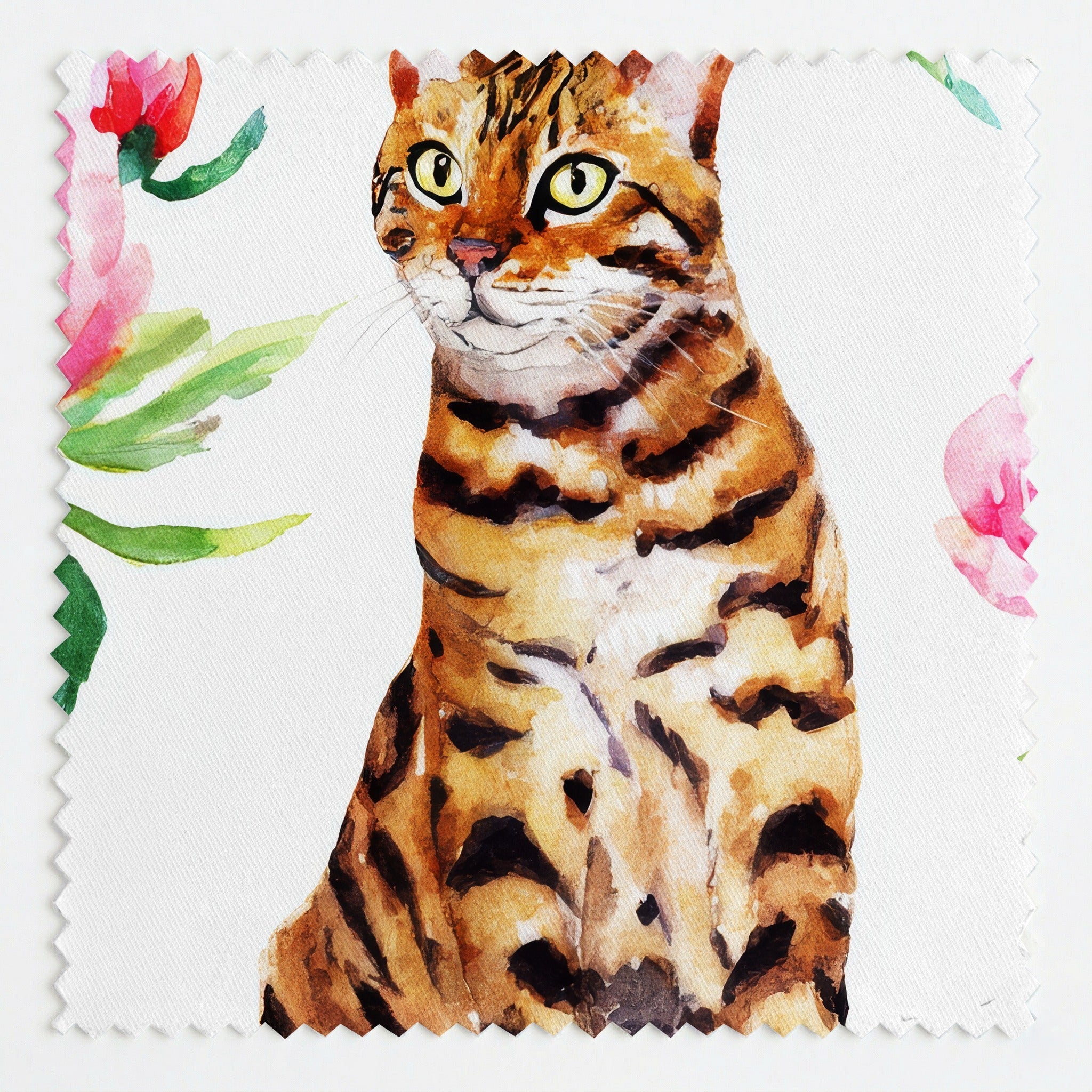 Bengals and Florals - Fabric - Linen Rowe