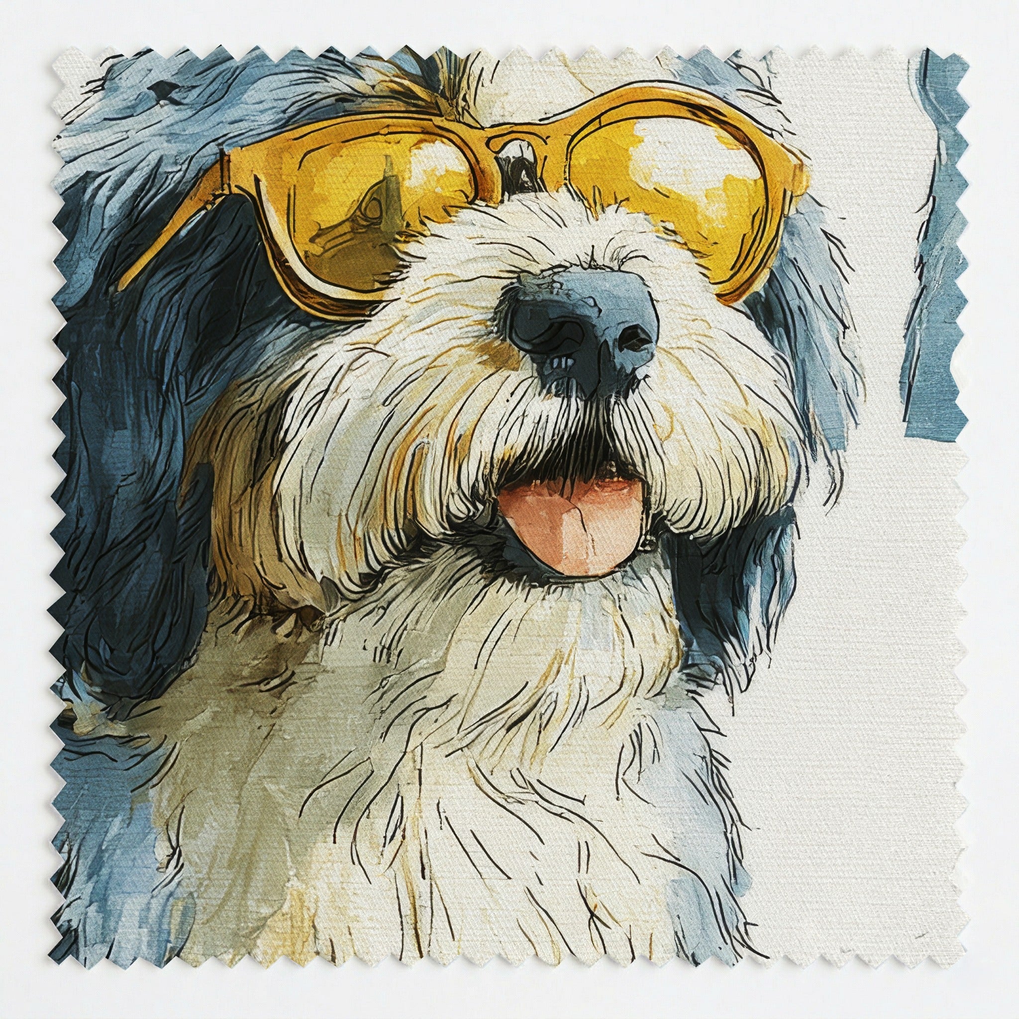 Bernedoodle Cool Shades - Fabric - Linen Rowe