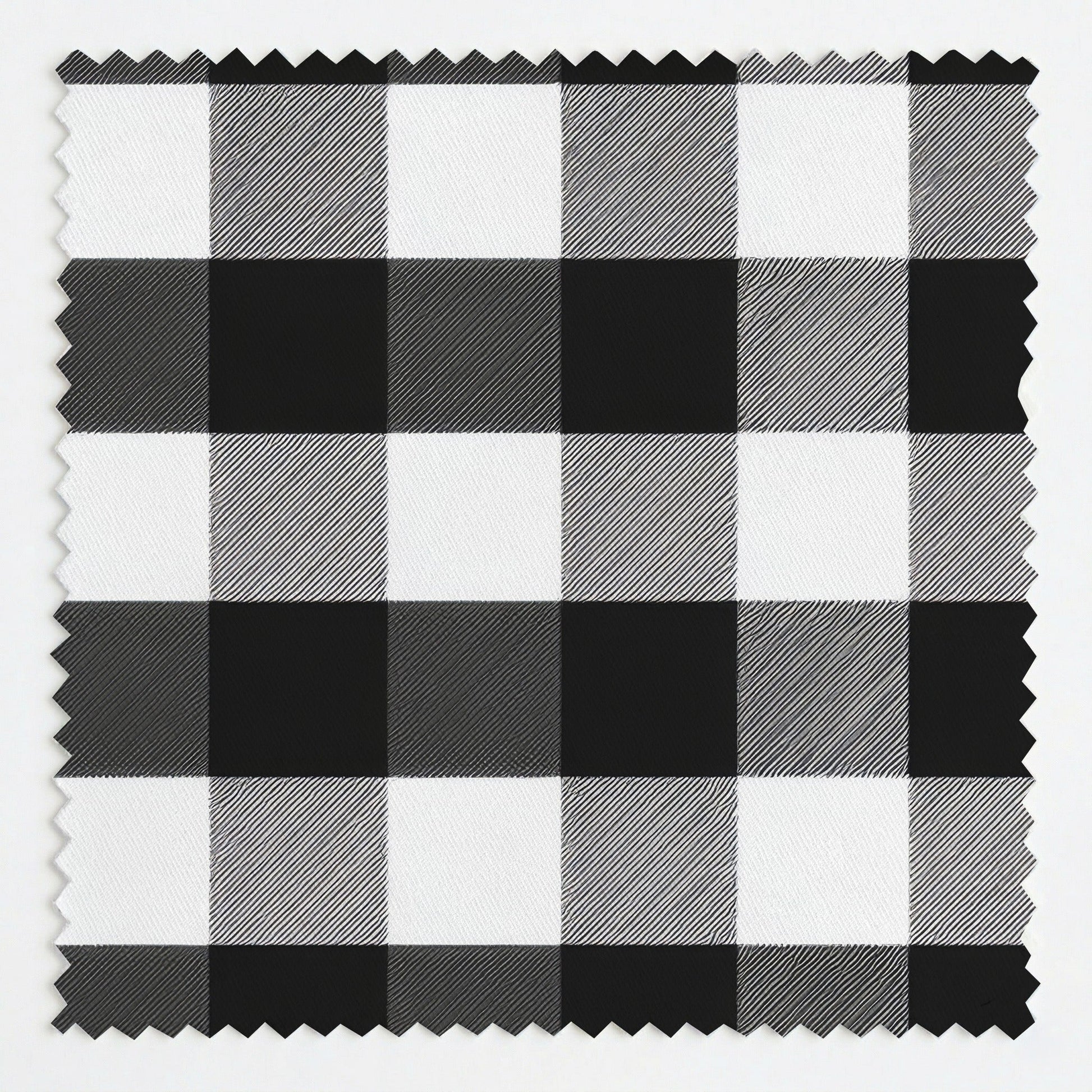 Black Gingham - Fabric - Linen Rowe