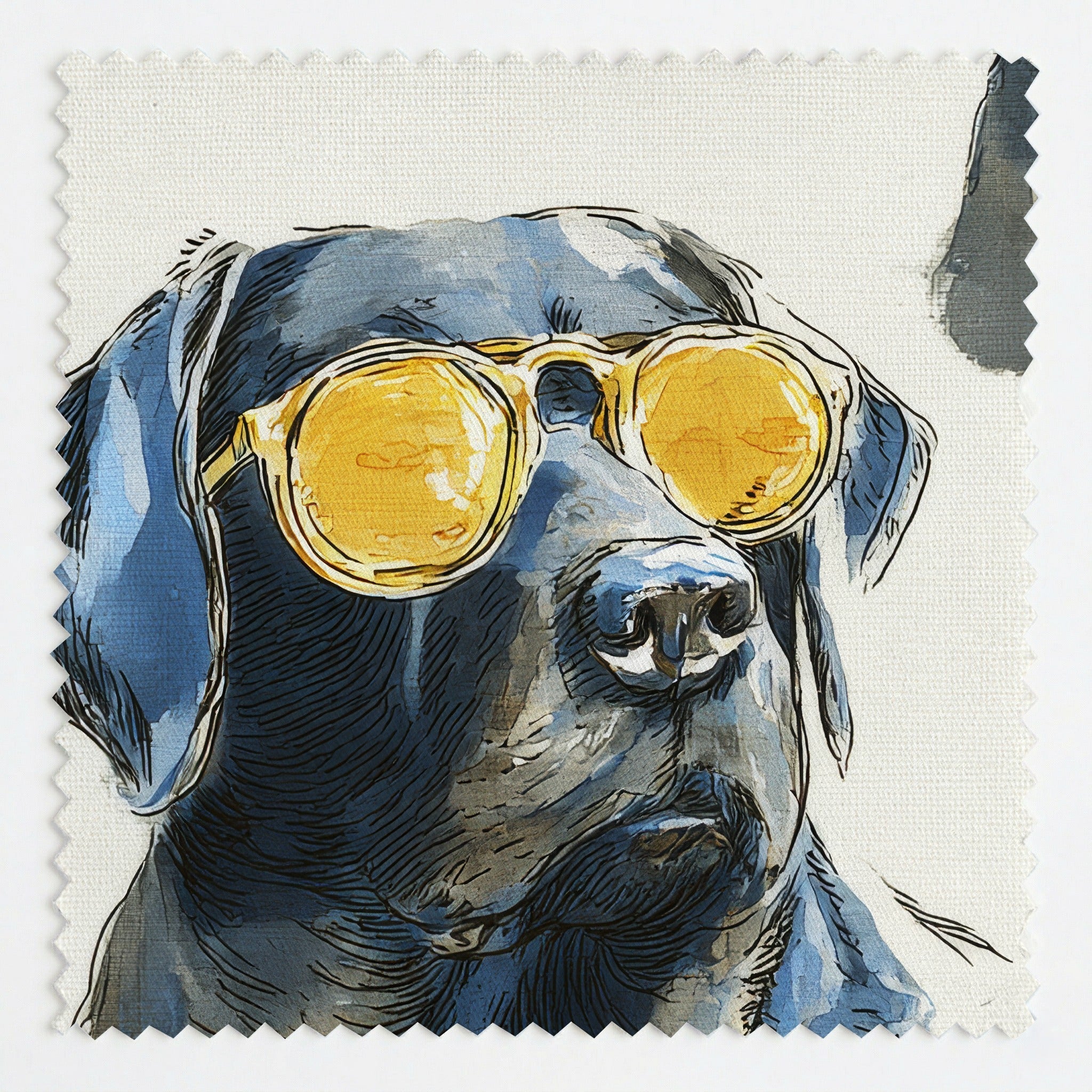 Black Lab Cool Shades - Fabric - Linen Rowe