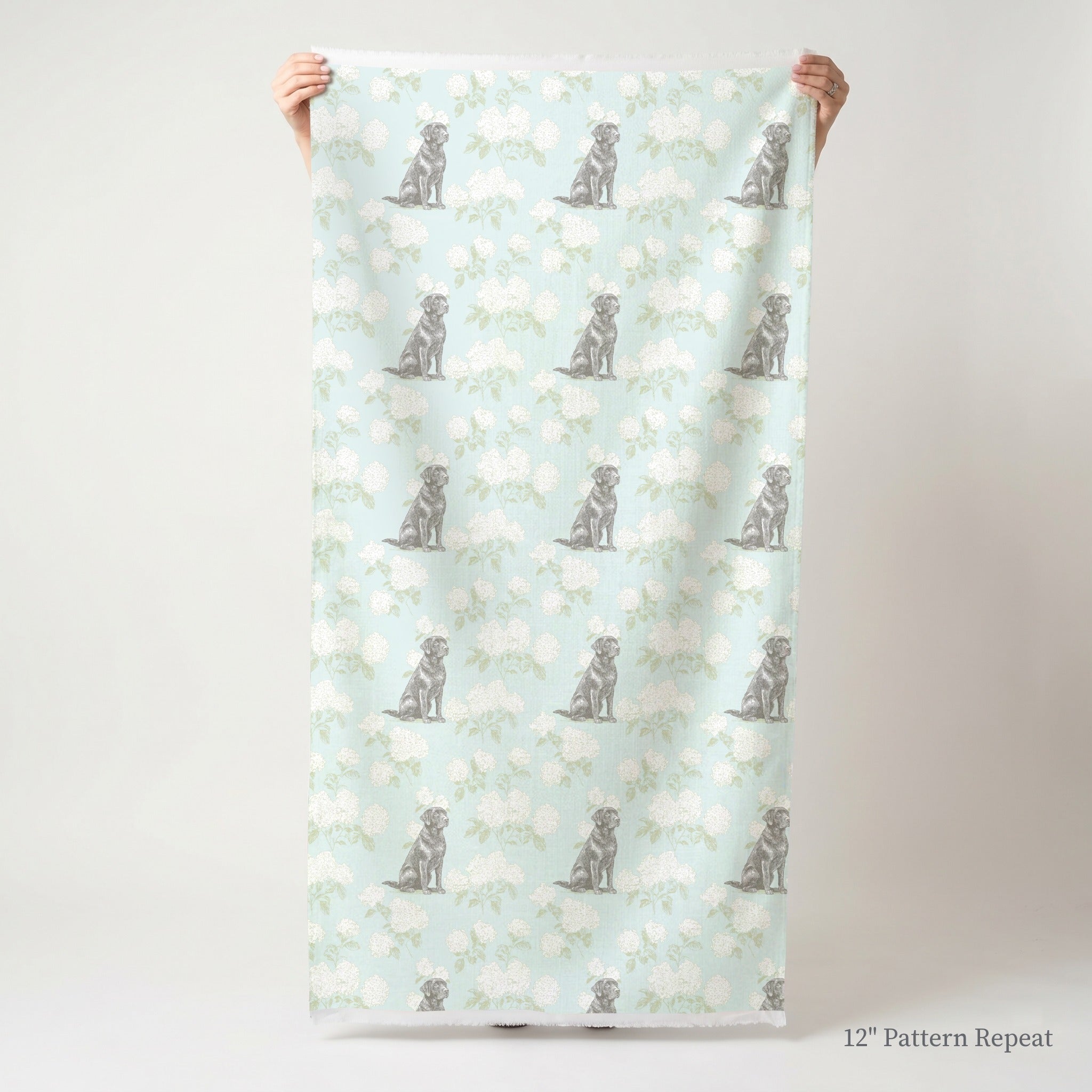 Black Lab Hydrangea - Fabric - Linen Rowe