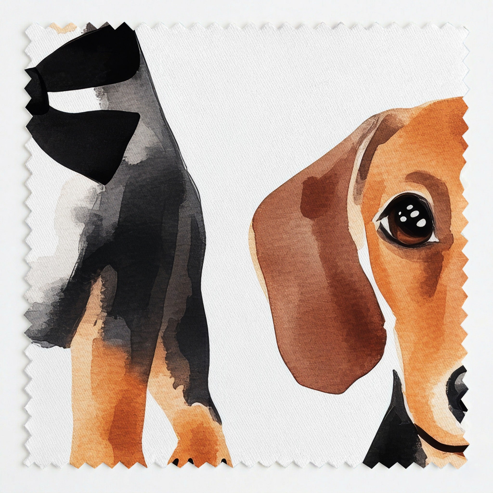 Black Tie Dachshund - Fabric - Linen Rowe