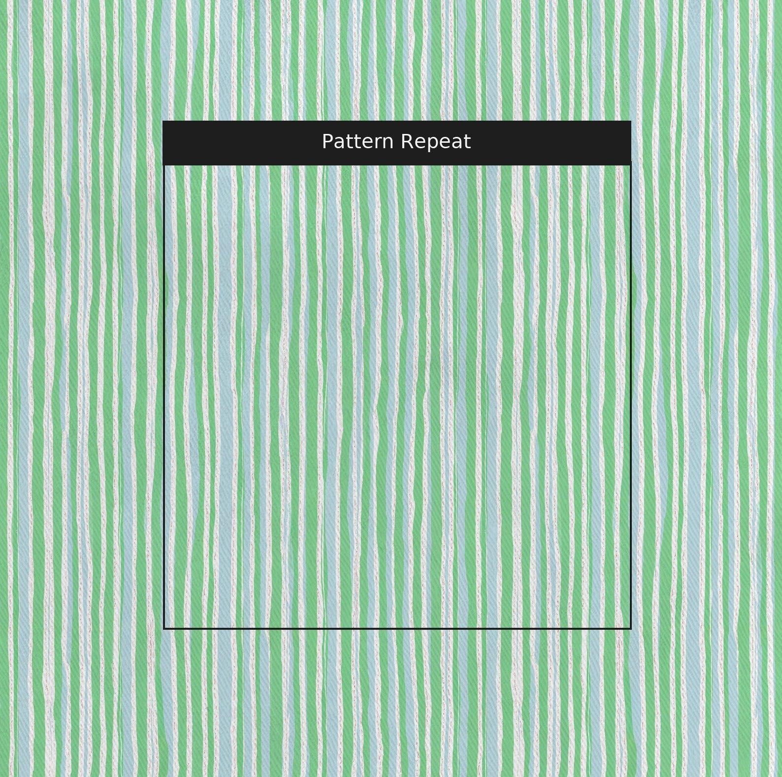 Blue And Sea Green Stripes - Fabric - Linen Rowe