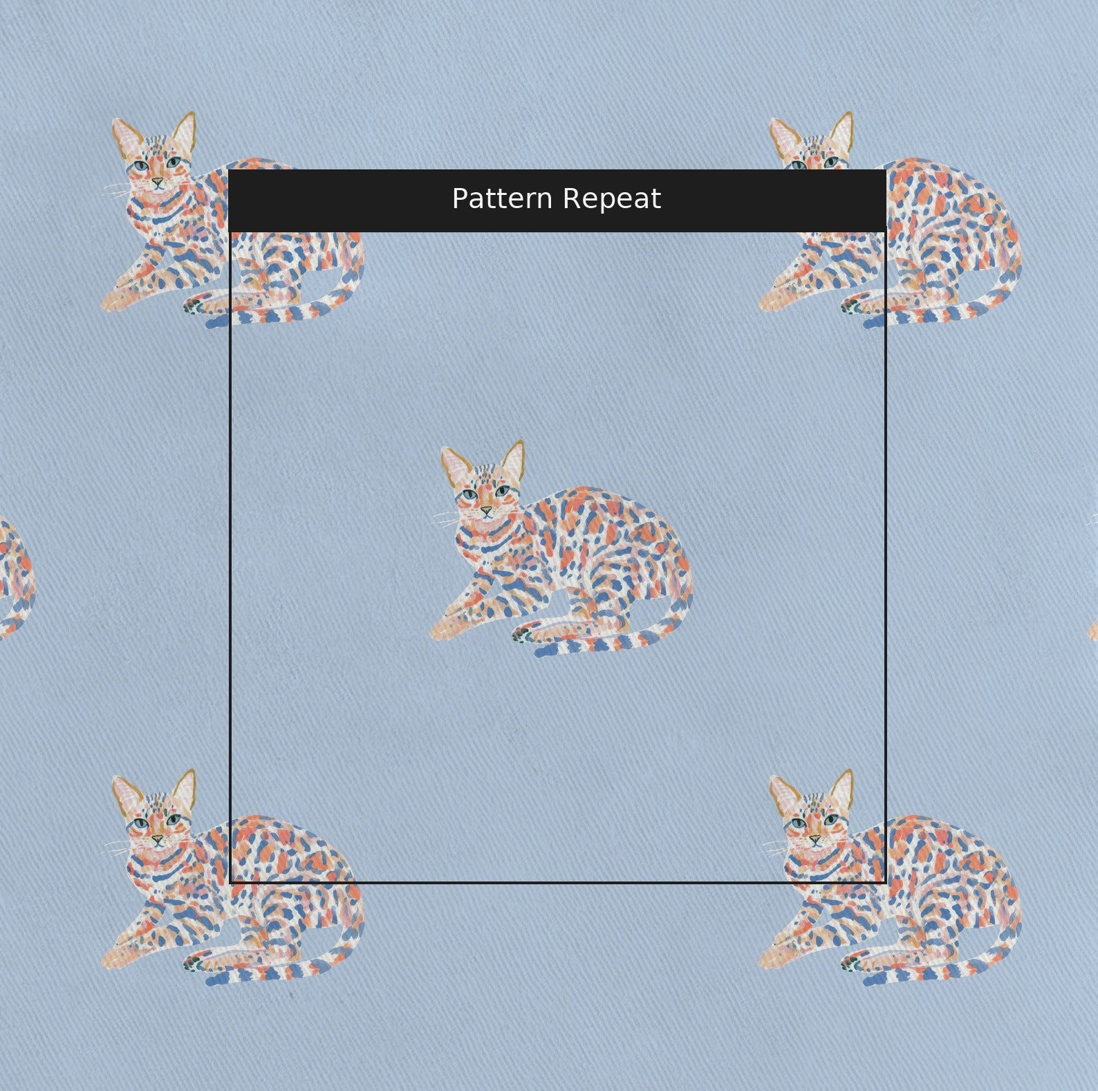 Blue Bengal - Fabric - Linen Rowe