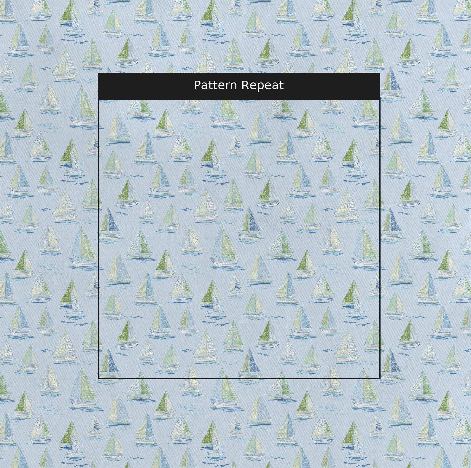 Blue Boats - Fabric - Linen Rowe