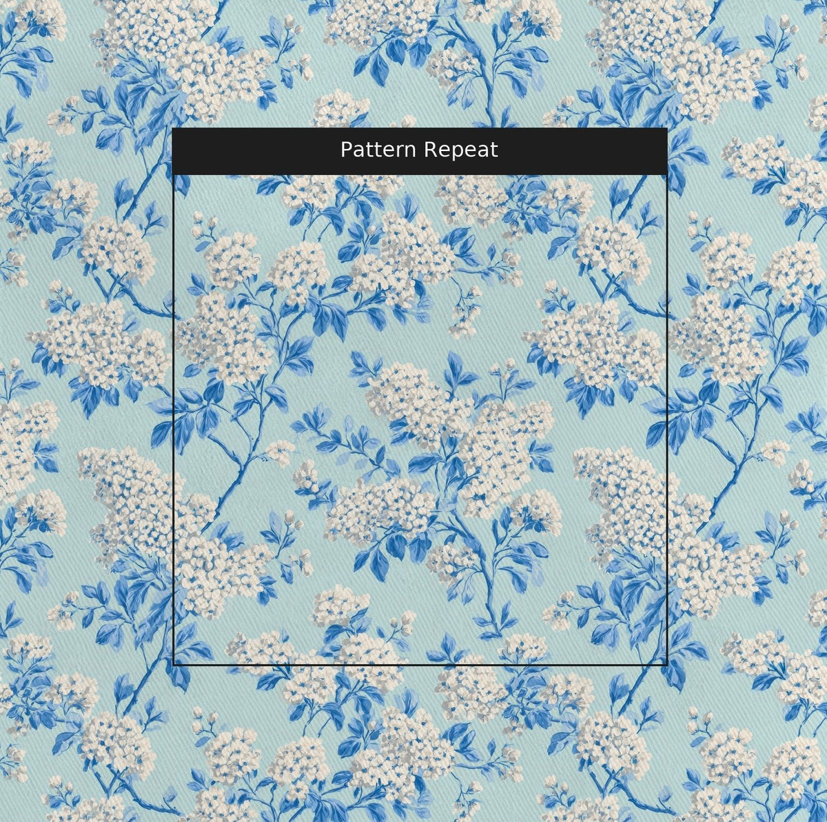 Blue Chinoiserie Trellis - Fabric - Linen Rowe