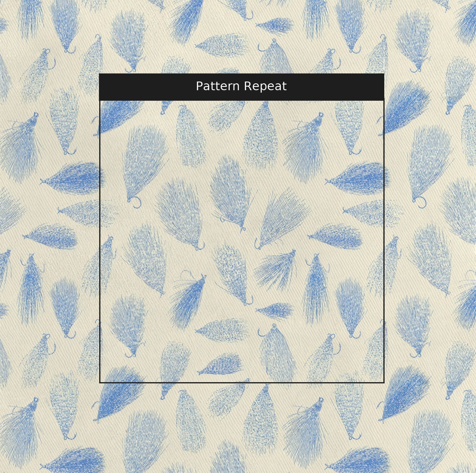 Blue Fly Lures - Fabric - Linen Rowe