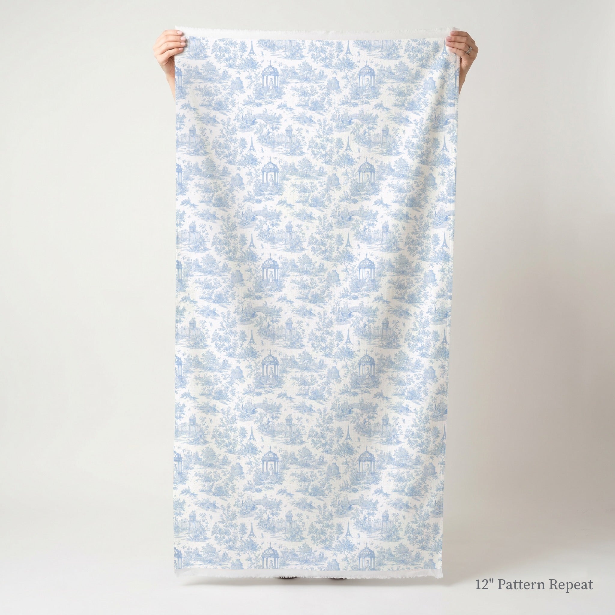 Blue French Country - Fabric - Linen Rowe