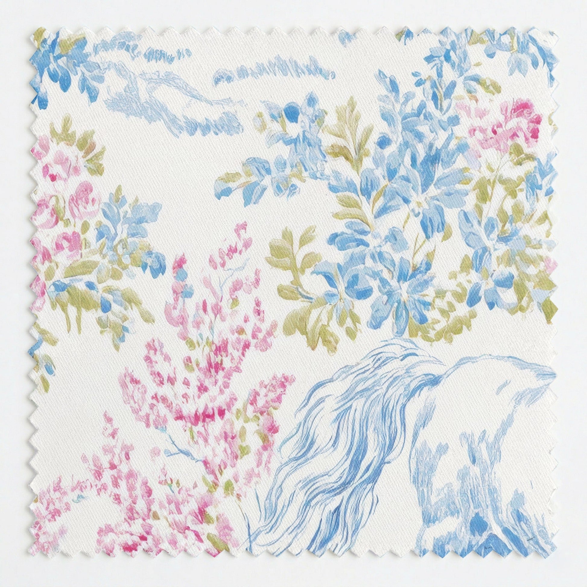 Blue Horse Toile - Fabric - Linen Rowe