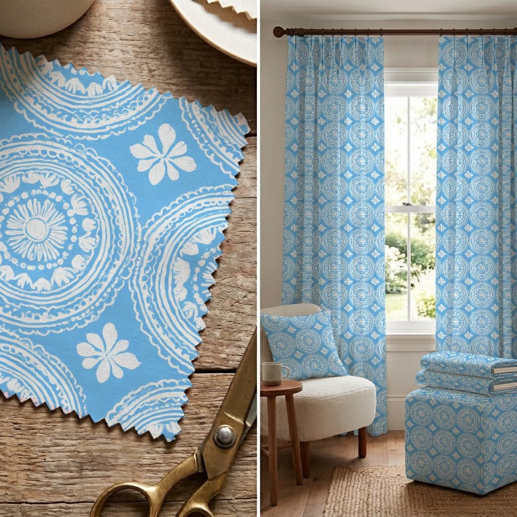 Blue Parasol - Fabric - Linen Rowe